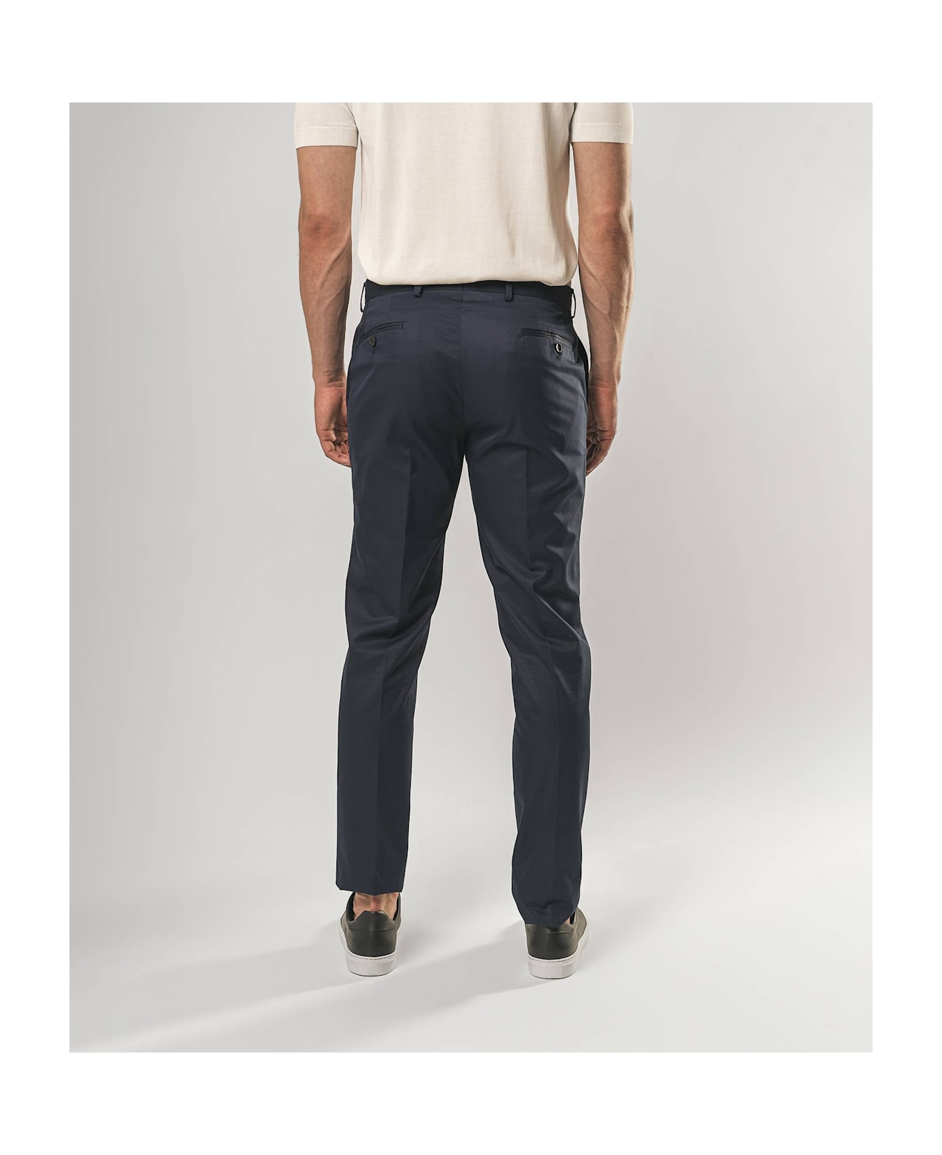 Larusmiani Velvet Trousers Howard Pants - Navy