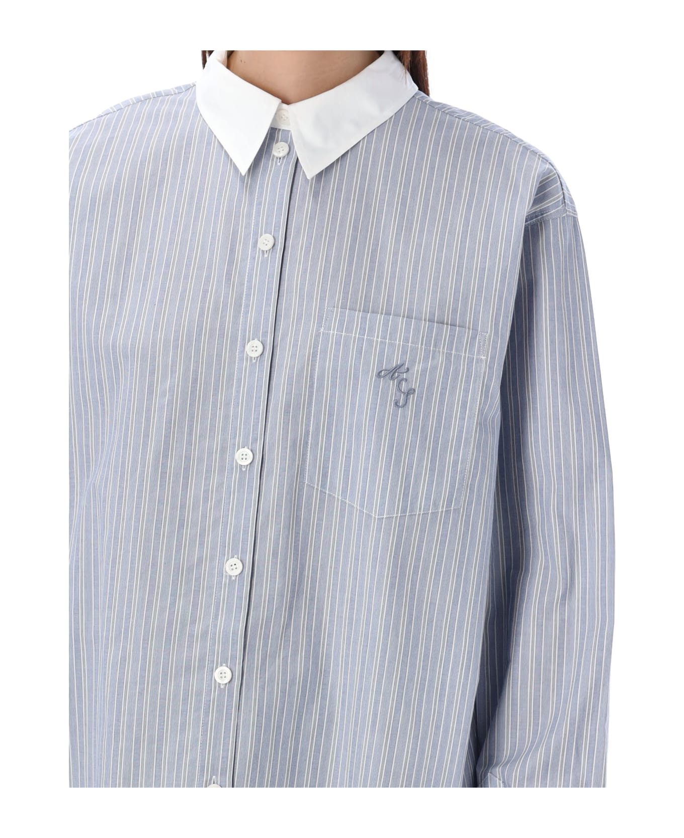 Acne Studios Stripe Shirt - BLUE WHITE STIPE シャツ