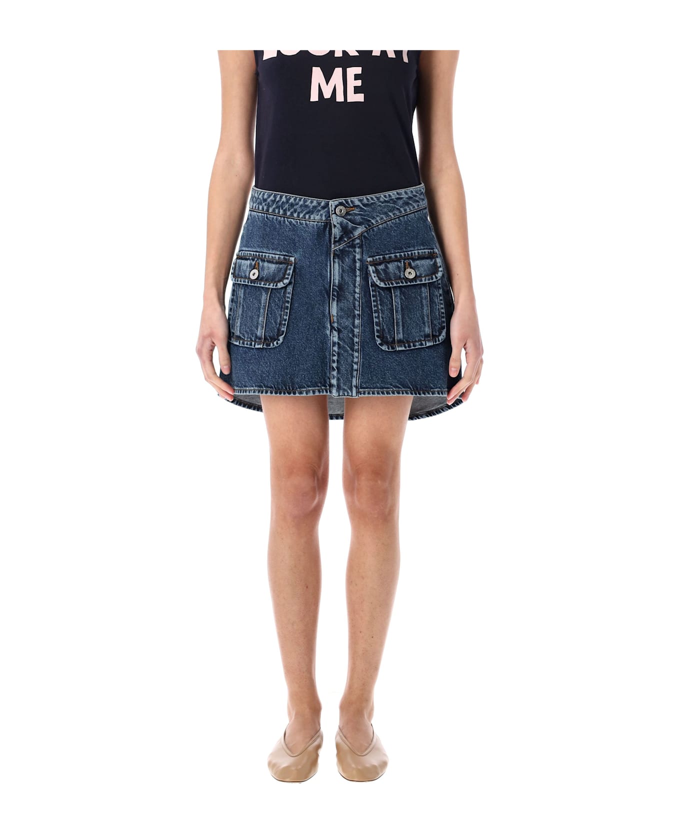 J.W. Anderson Blue Denim Miniskirt - Mid Blue