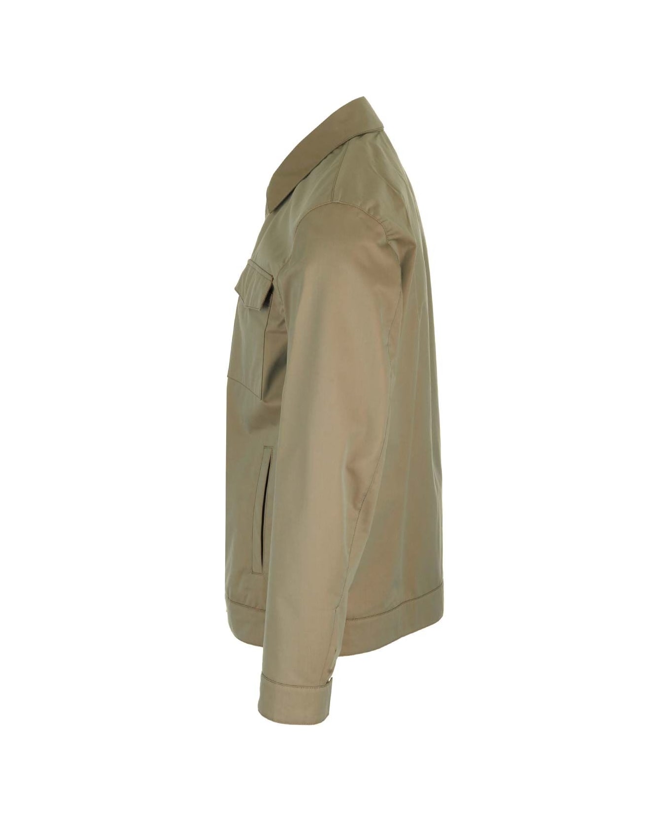 Fay Cotton Field Jacket - Green