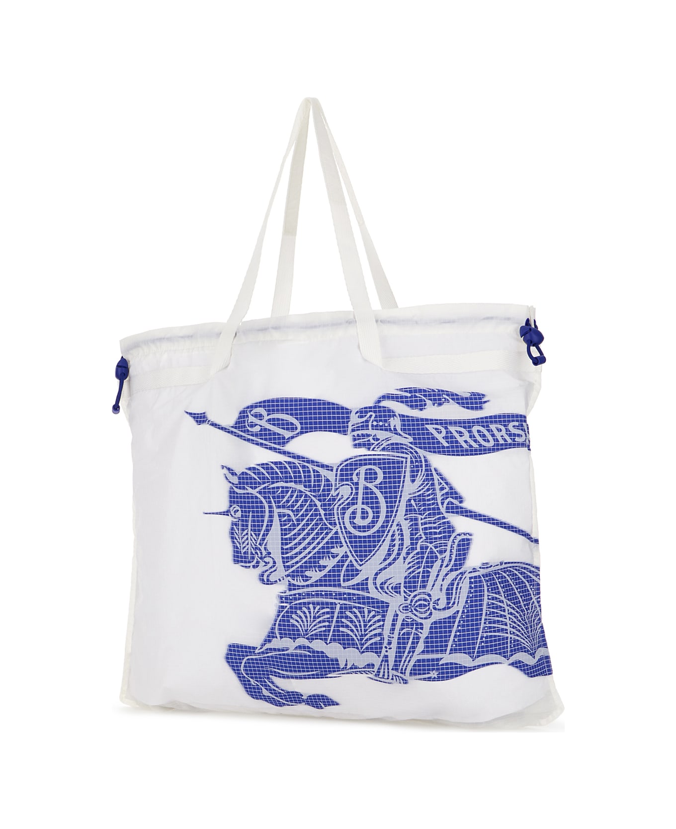 Burberry White Nylon Shopping Bag - WHITE