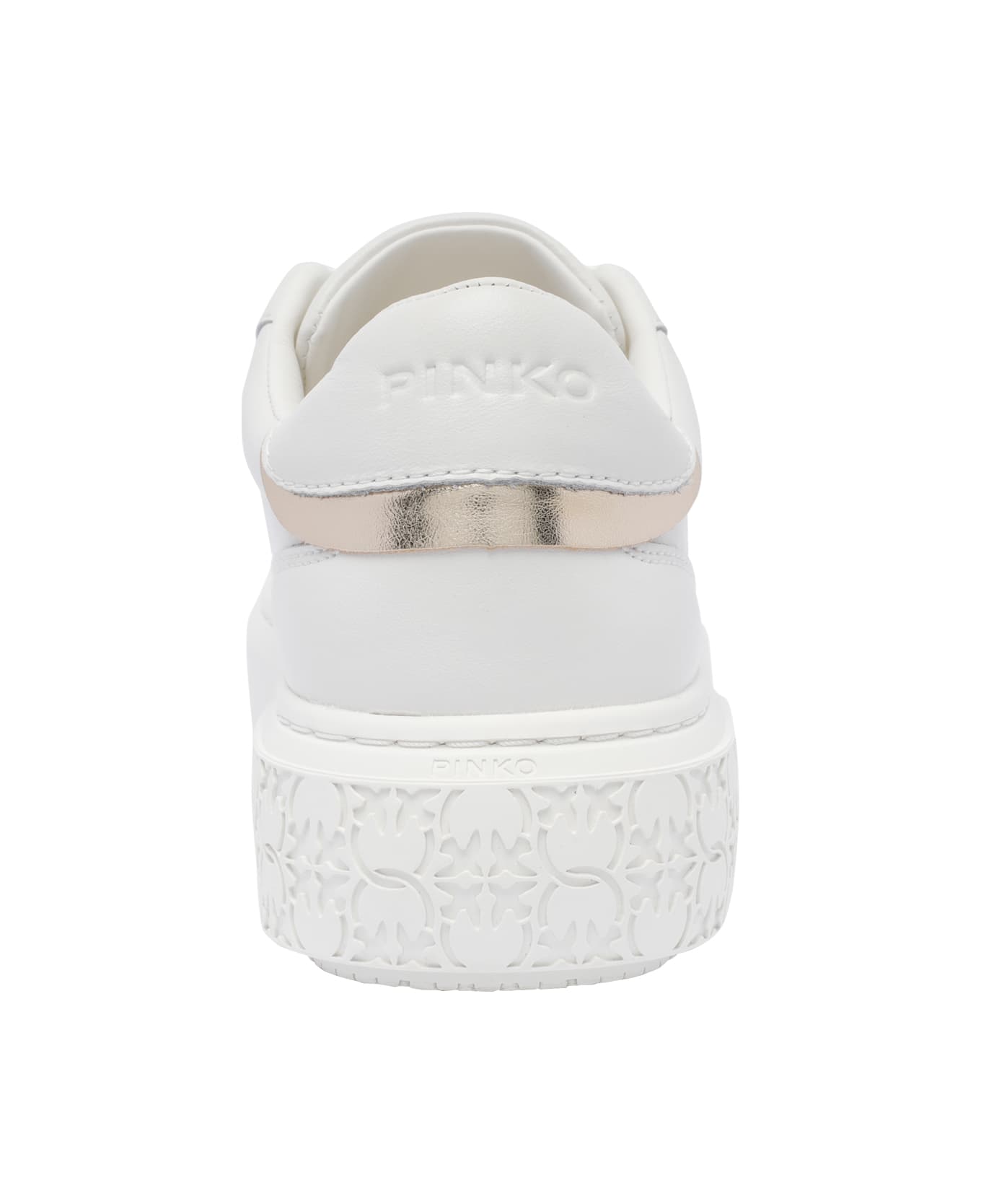 Pinko Love Birds Logo Flatform Sneakers - White