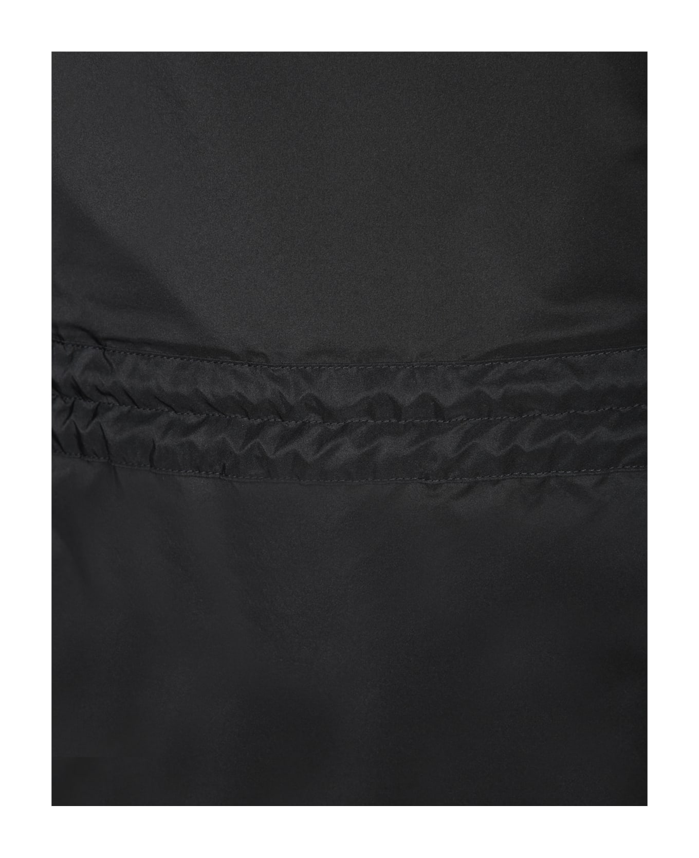 Moncler Black Nylon Jersey Midi Dress - Black