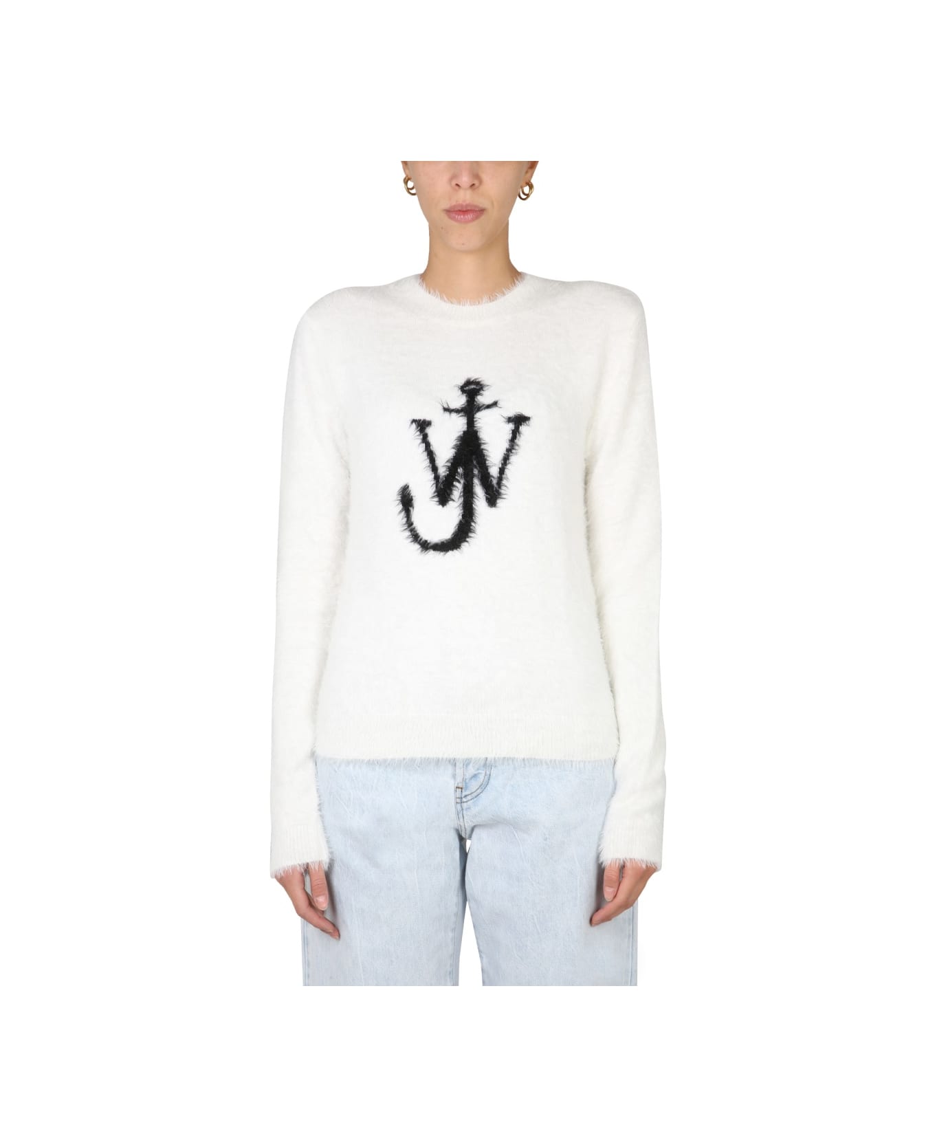 J.W. Anderson Maglia Con Intarsio Logo - WHITE