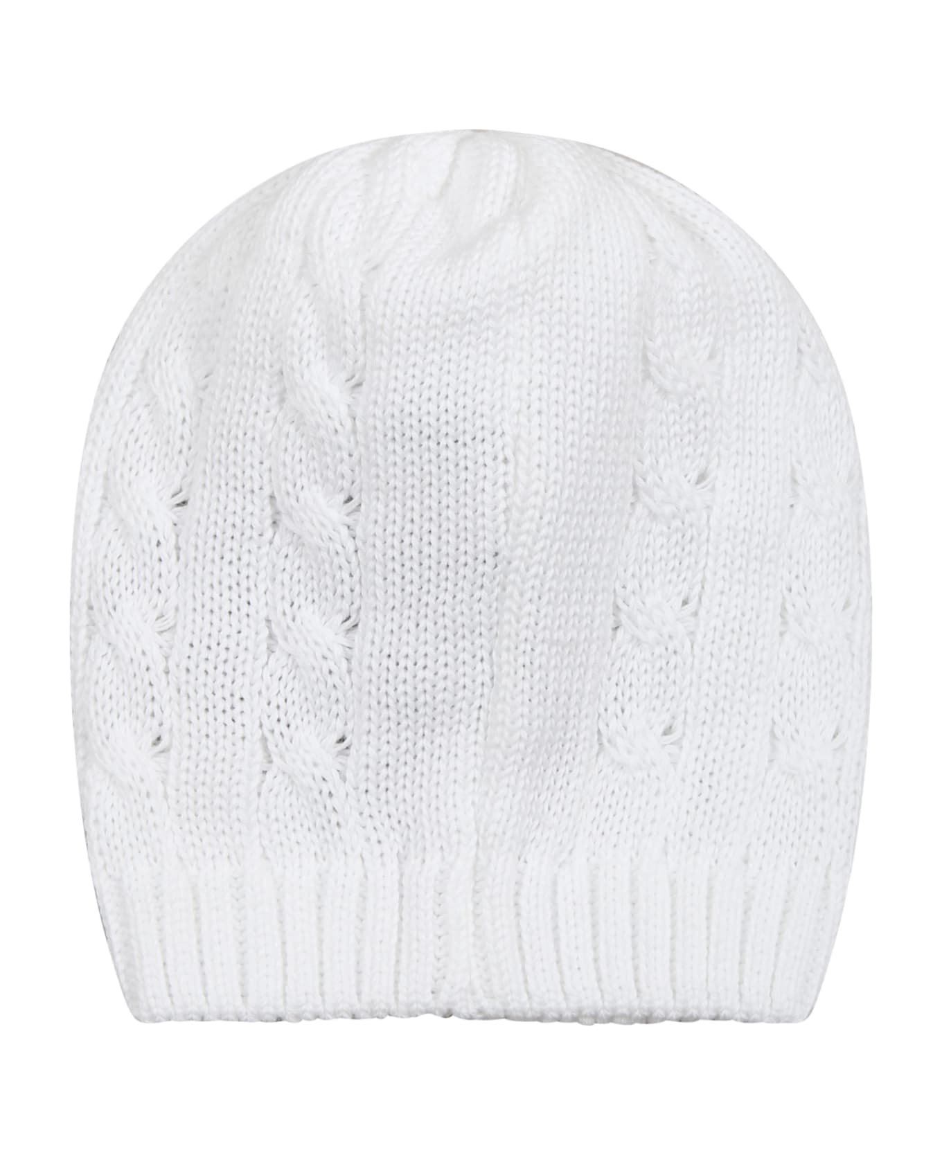 Little Bear White Hat For Babies - White