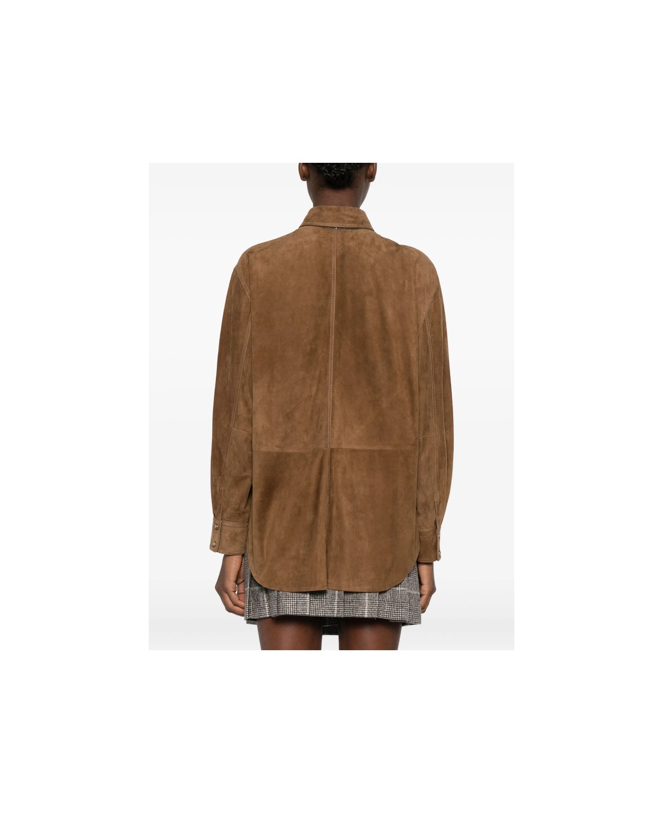 Brunello Cucinelli Leather Outerwear - BROWN