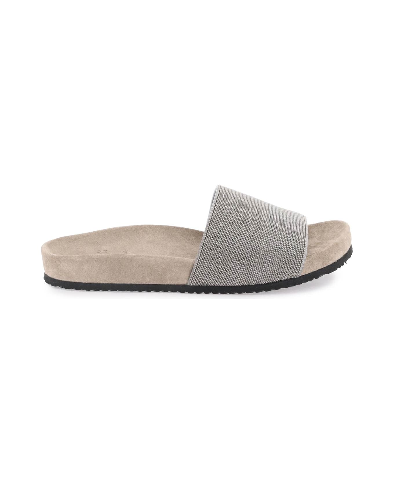 Brunello Cucinelli Slide Sandals - LITIOARGENTO+RUTENIO (Silver) サンダル
