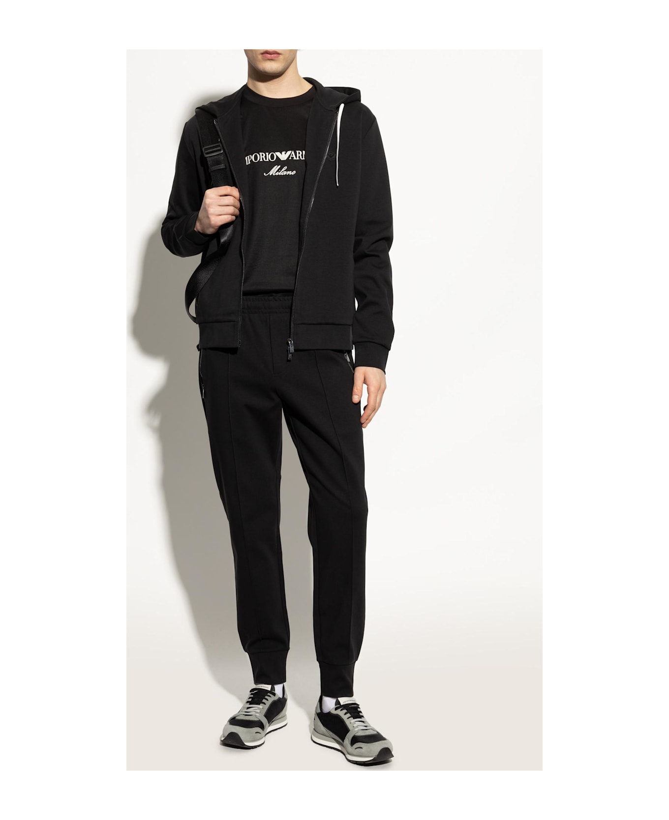 Emporio Armani Sneakers With Logo - Black