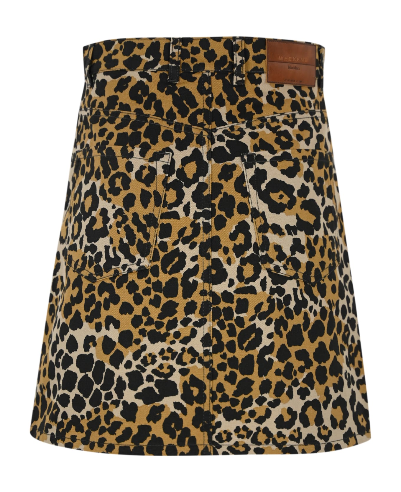 Weekend Max Mara "nadir" Cotton Skirt - Leopard