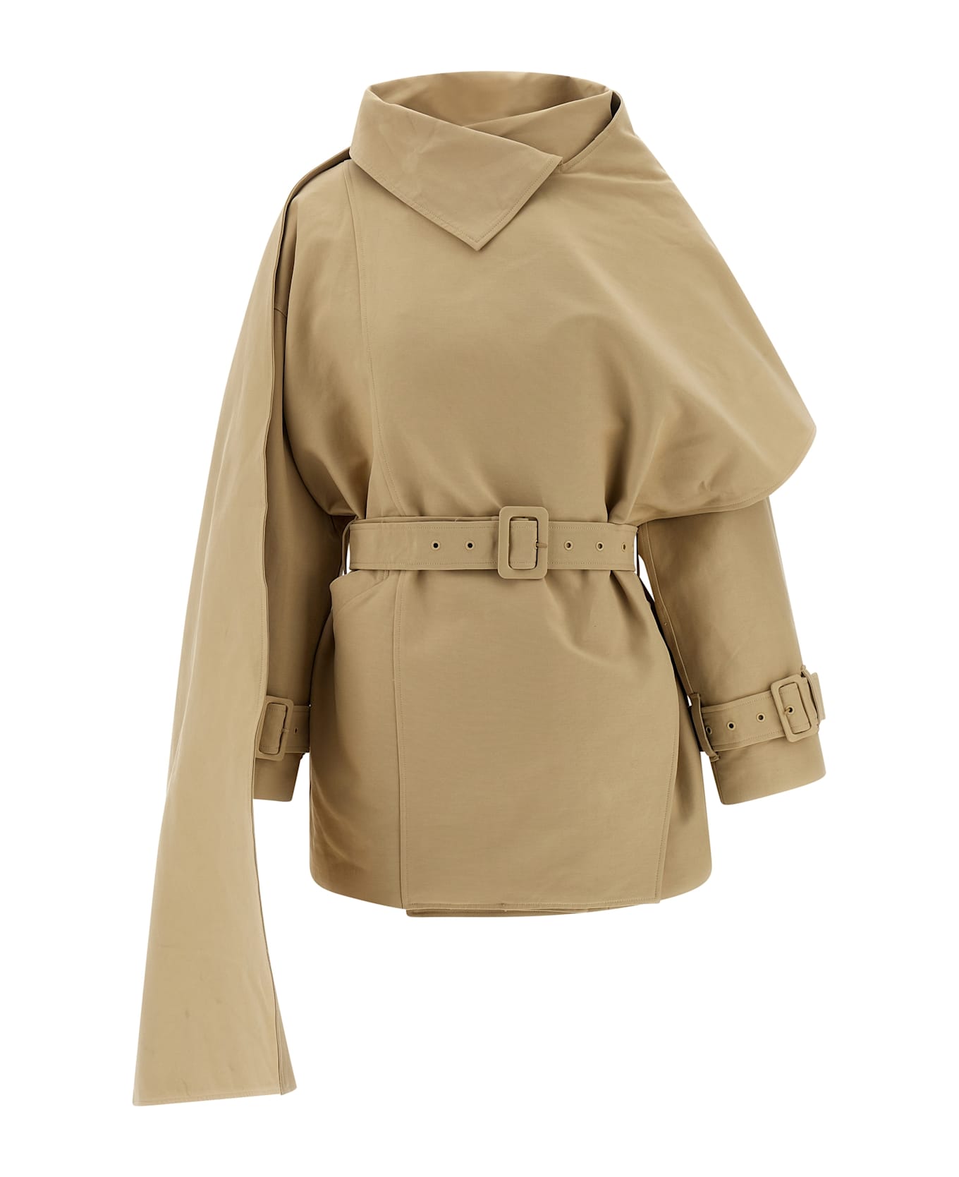 Entire Studios 'mini Scarfcoat' Coat - Beige