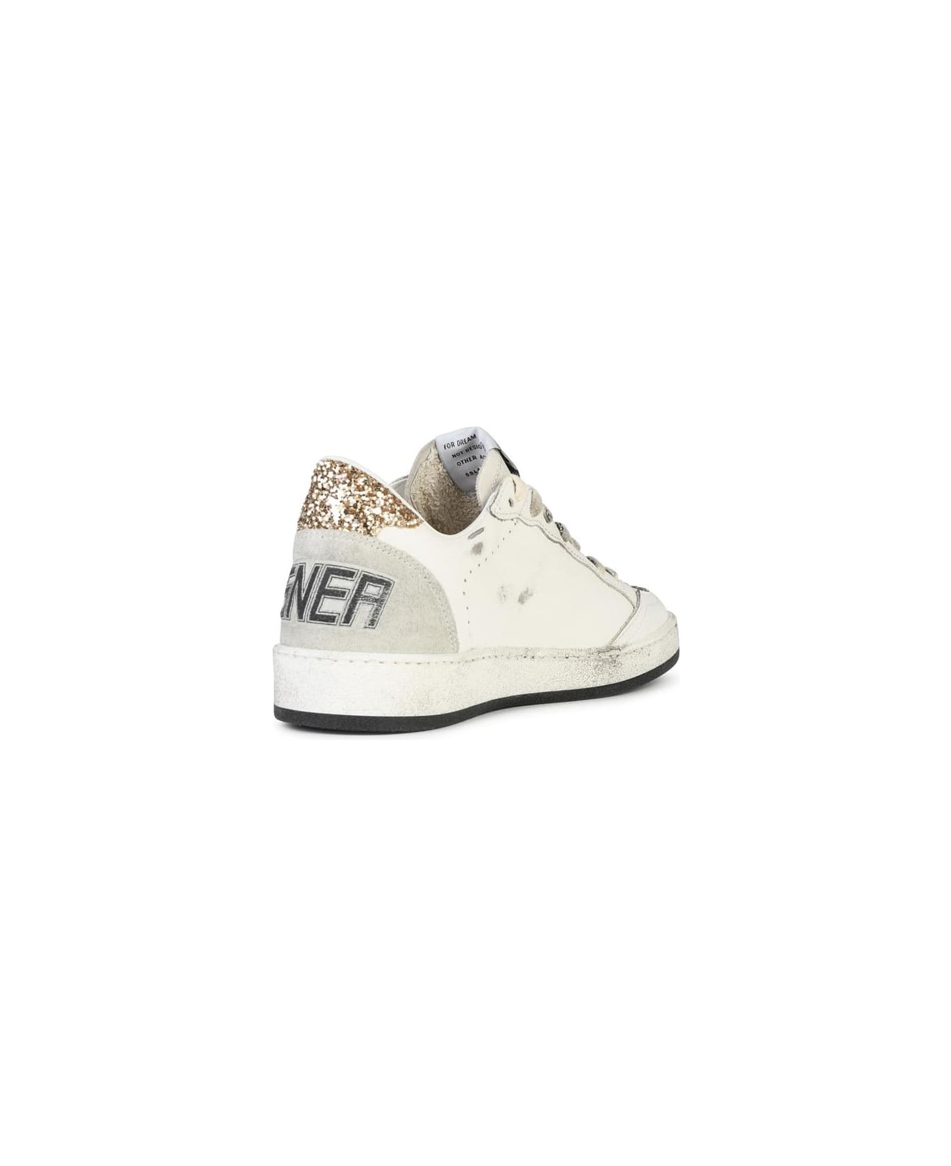 Golden Goose 'ball Star' White Leather Sneakers - White スニーカー