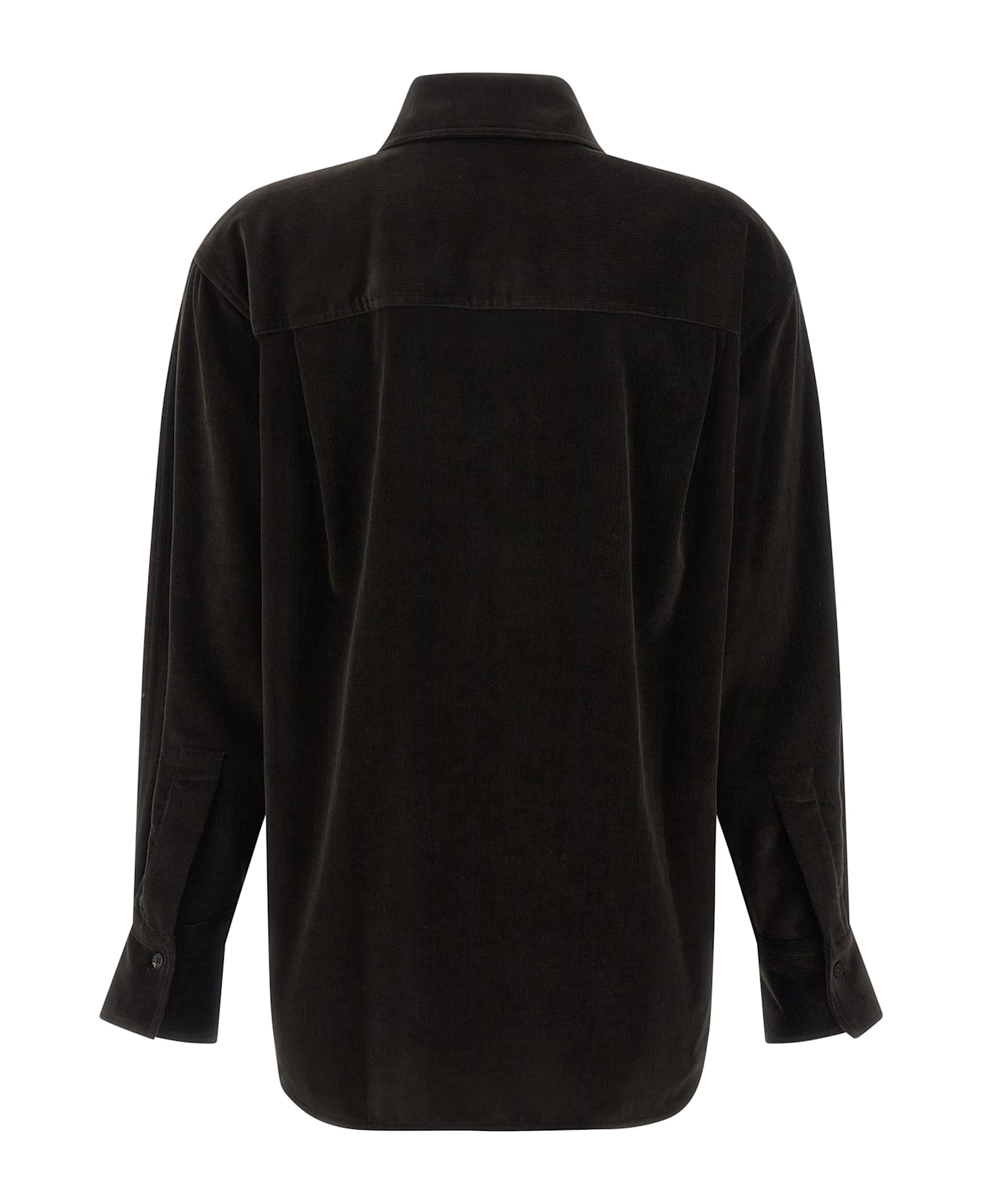 Ferragamo Velvet Overshirt - Brown