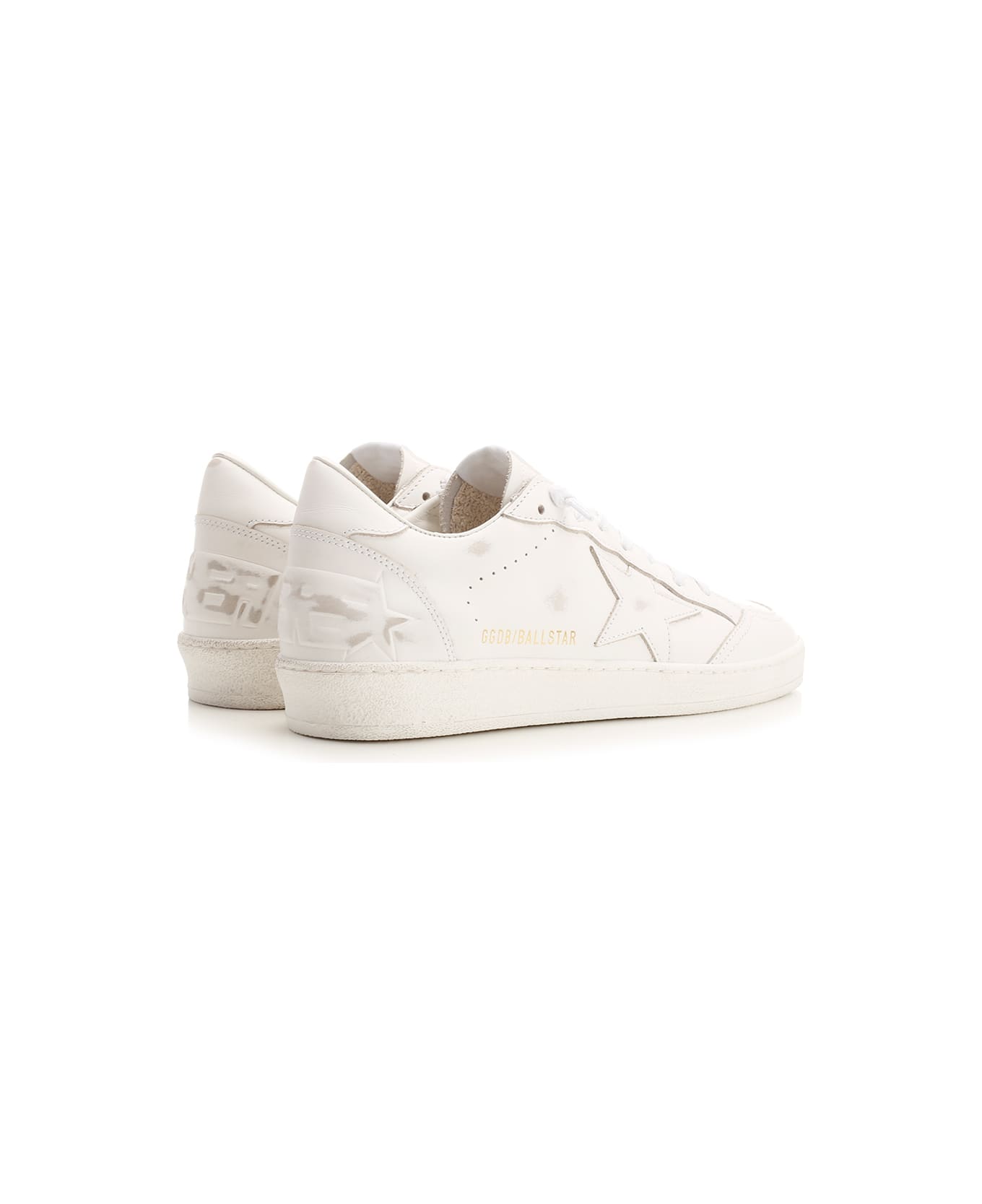 Golden Goose Ball Star Leather Sneakers - Optic White