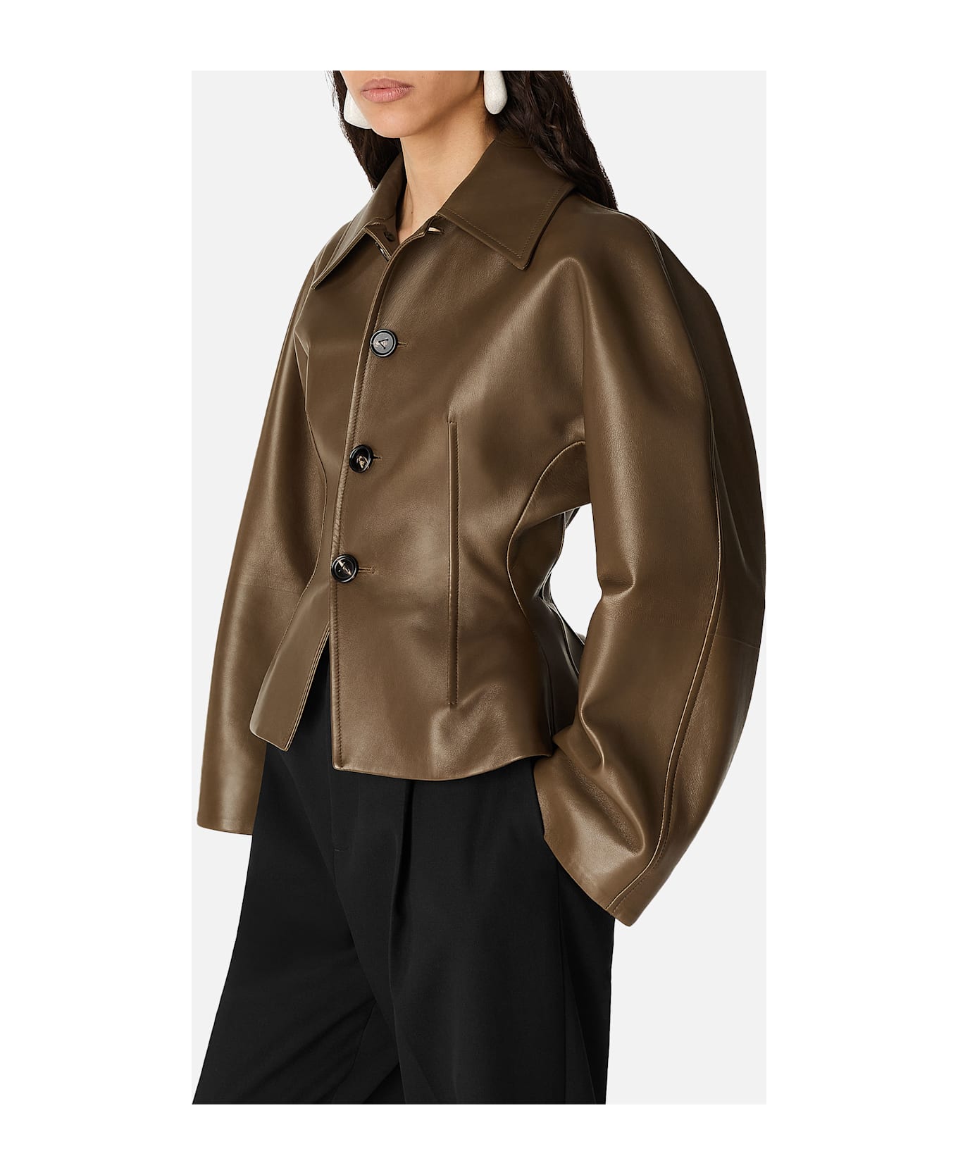Bottega Veneta Leather Jacket - Brown
