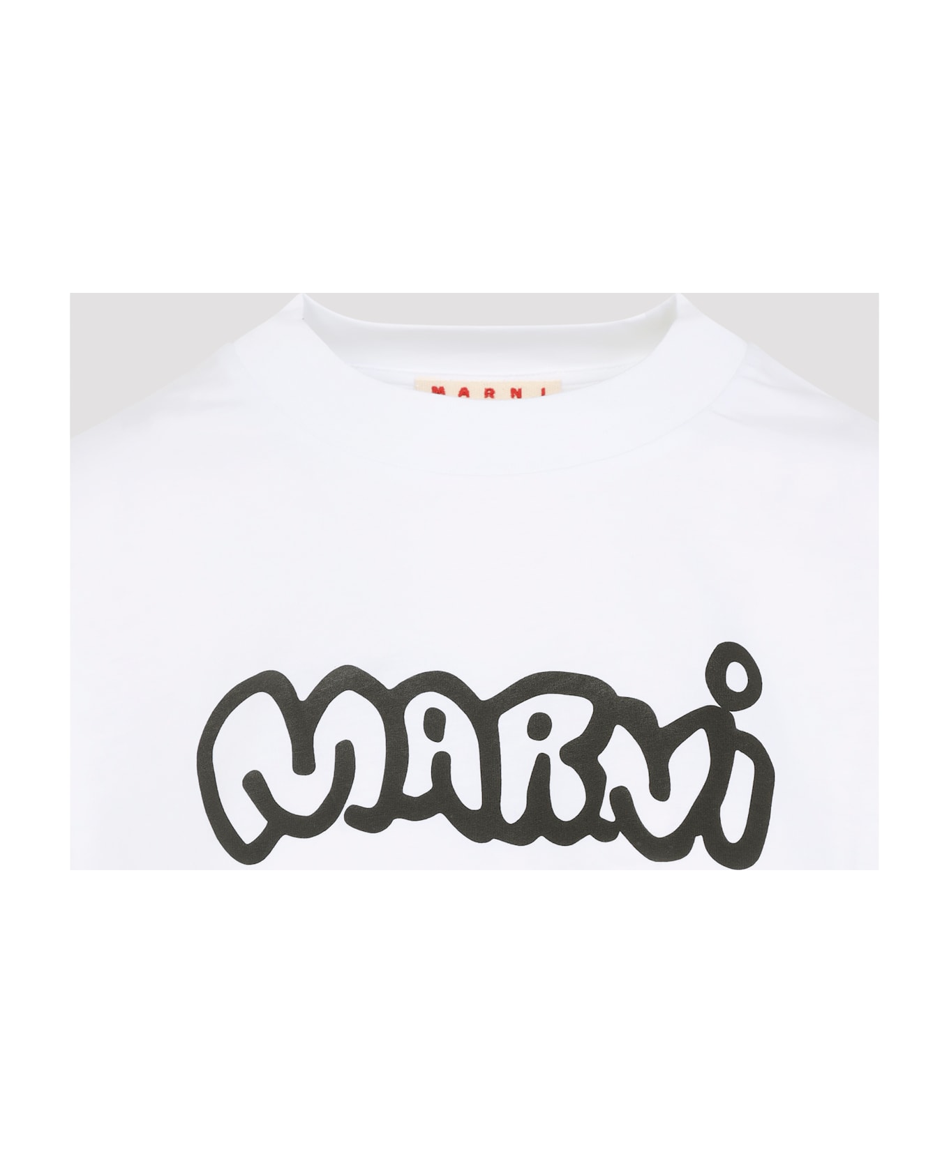 Marni Boxy Crop T-shirt - Lily White