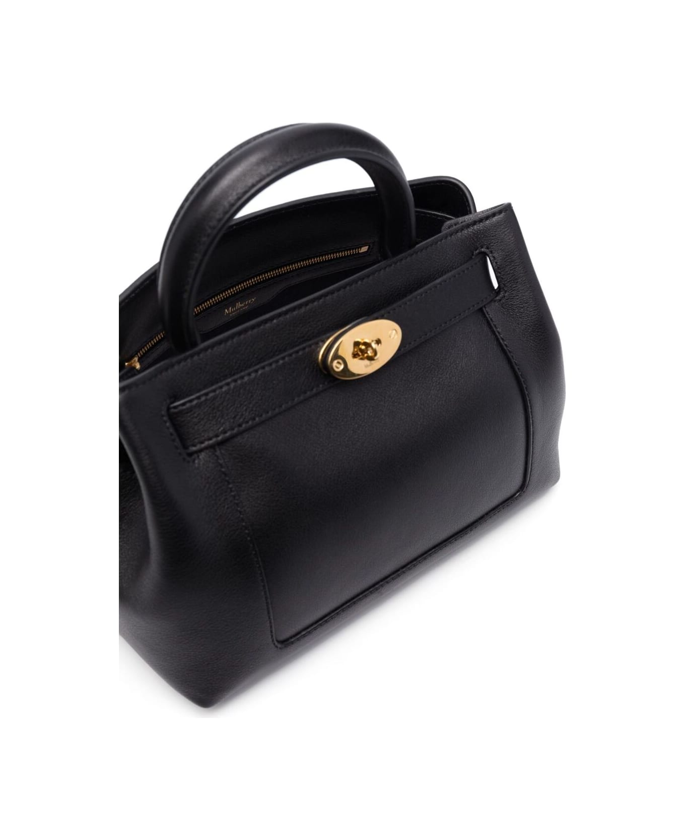 Mulberry Black Hand Bag With Single Handle And Gold-tone Details In Leather Woman - Black