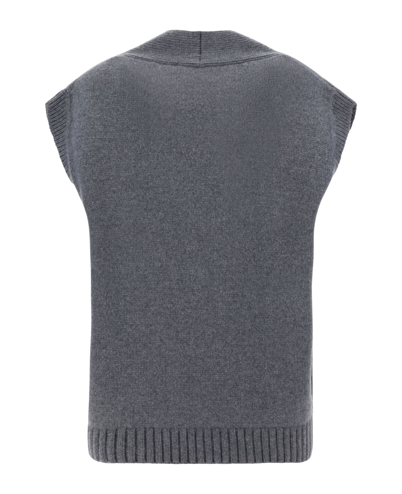 Róhe Spencer Vest - Mid Grey Melange