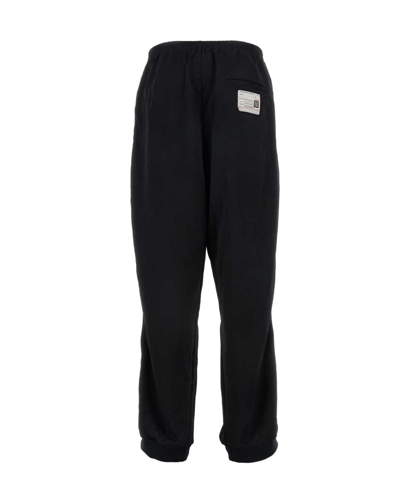 Mihara Yasuhiro Black Polyester Pant - BLACK