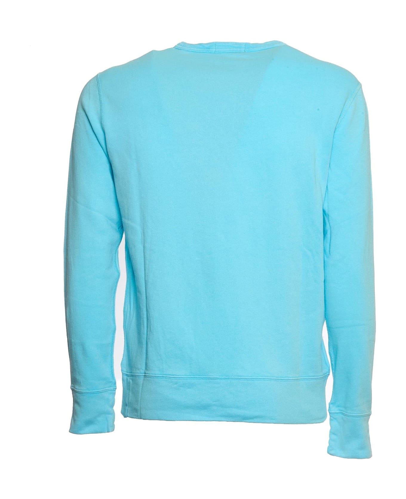 Ralph Lauren Logo Embroidered Crewneck Sweatshirt - AQUA BLUE