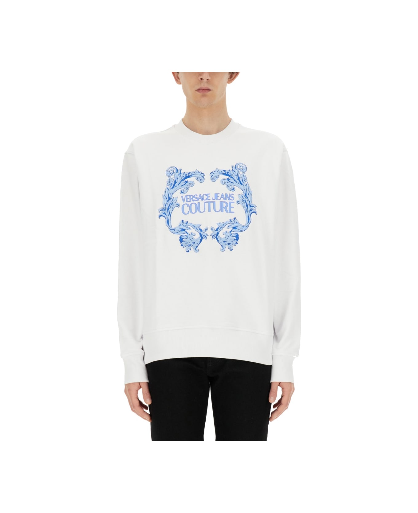 Versace Jeans Couture Sweatshirt With Logo - WHITE