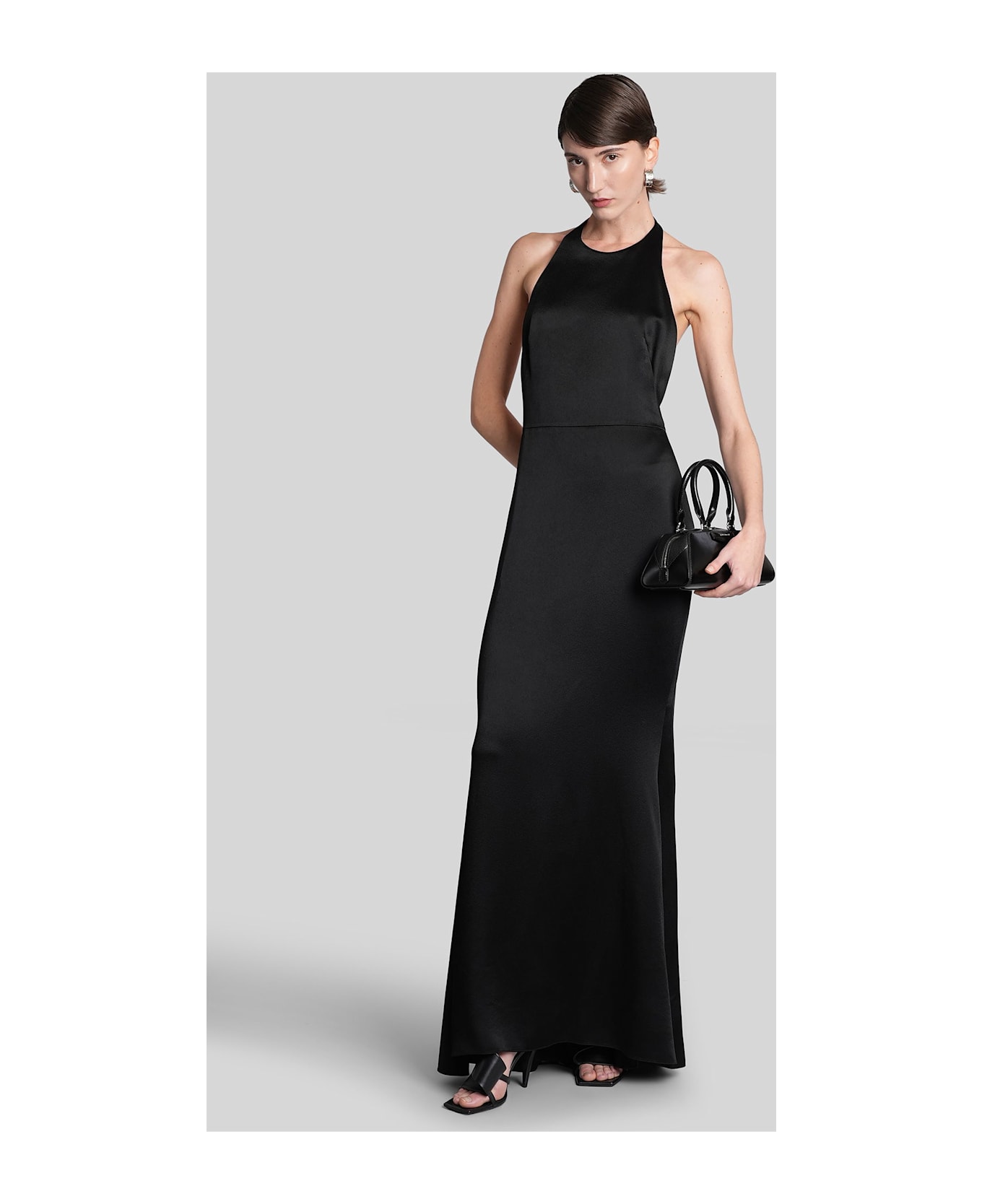 Givenchy Long Dress In Black Viscose - black