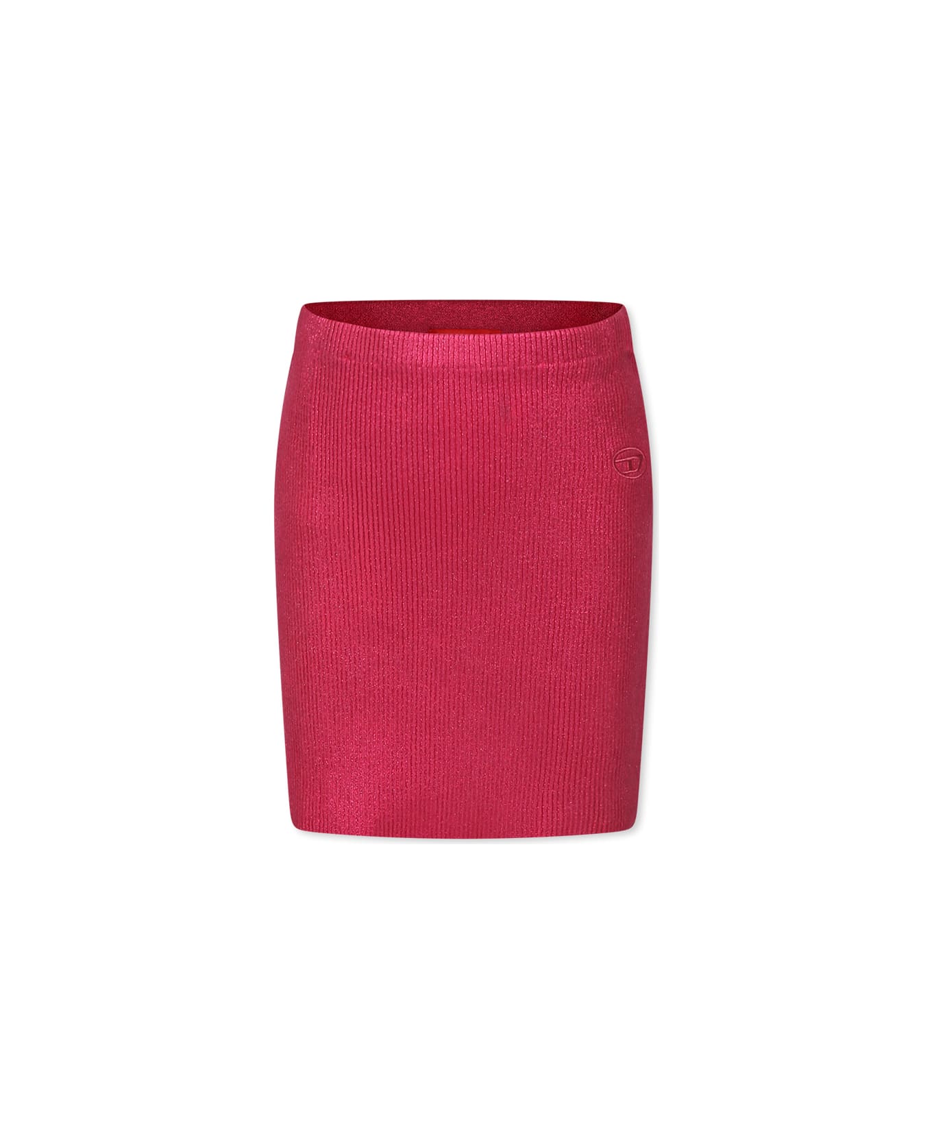 Diesel Fuchsia Skirt For Girl With Logo - Fuchsia