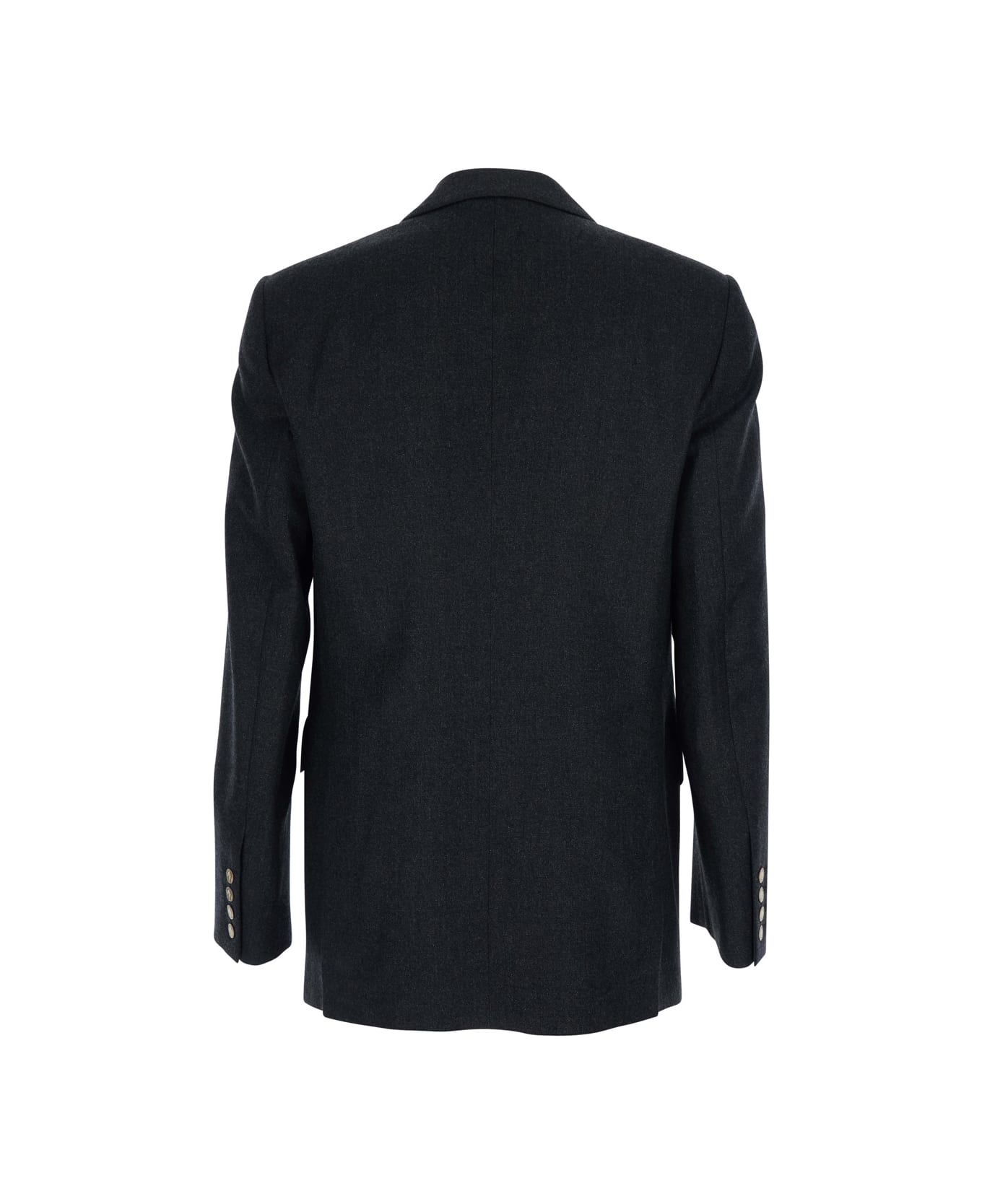 Vivienne Westwood Grey Double-breasted Jacket With Wide Peak Lapels In Wool Man - Grey