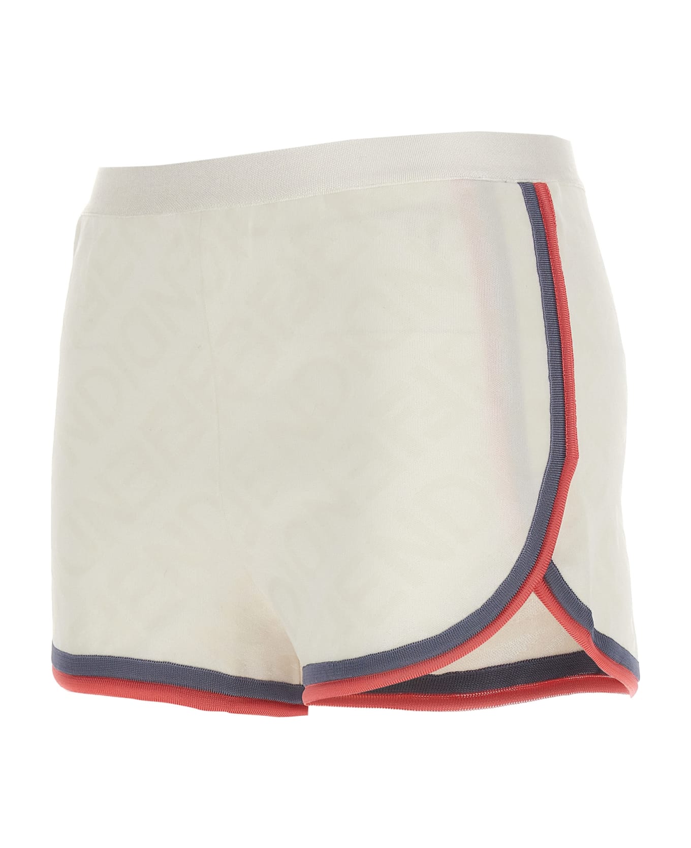 Fendi Mirror Effect Logo Shorts - White ショートパンツ