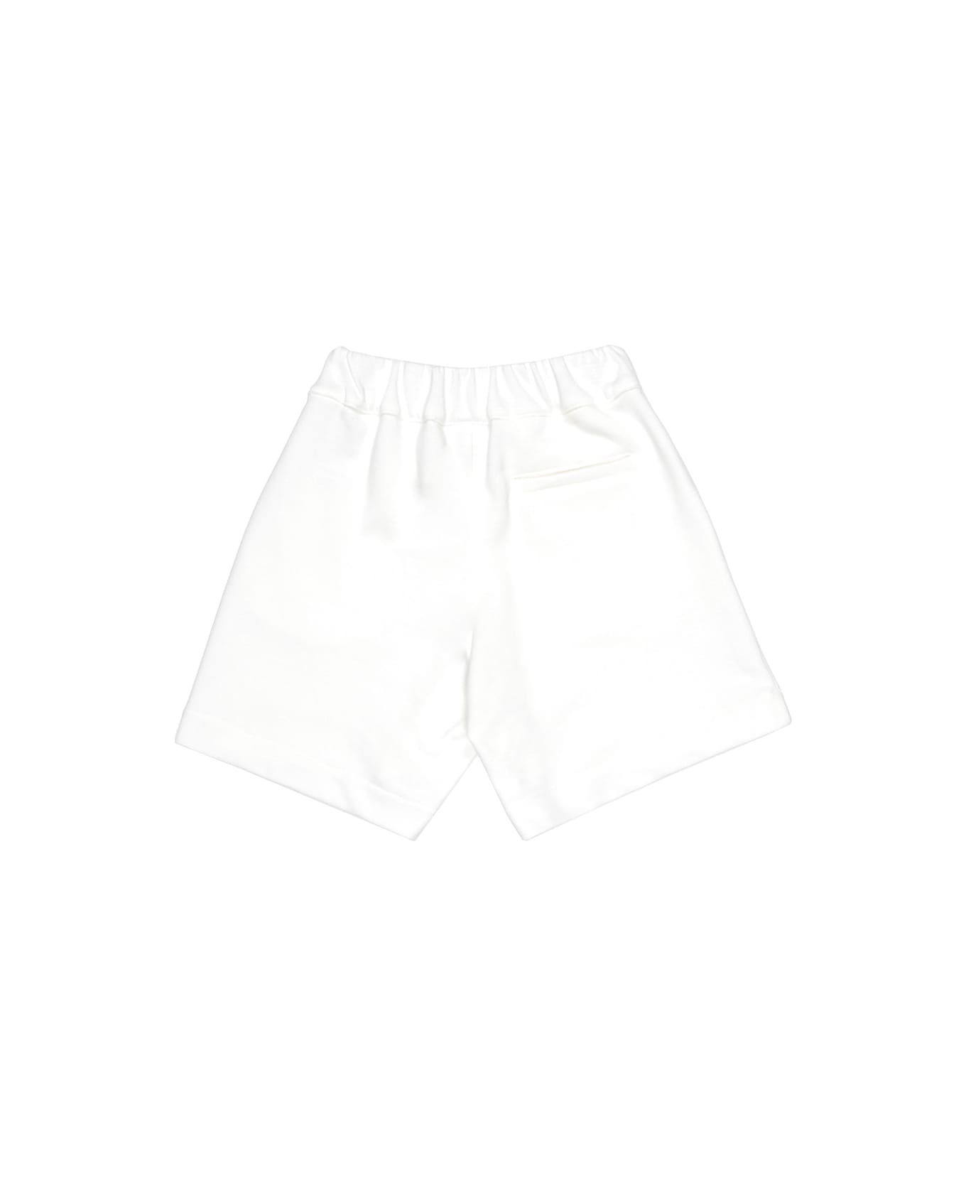 Fendi White Shorts With Embroidery - White