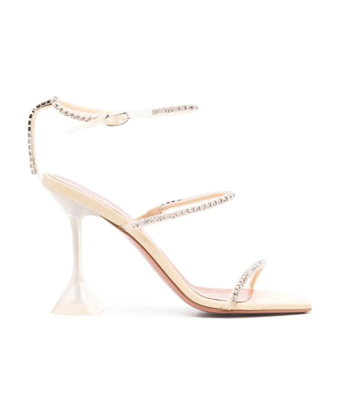 Amina Muaddi Gilda 105mm Sandals - White