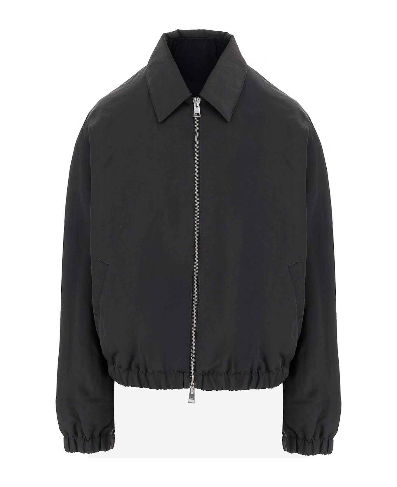 Ami Alexandre Mattiussi Adc Nylon Blouson Jacket With Zip - Grey
