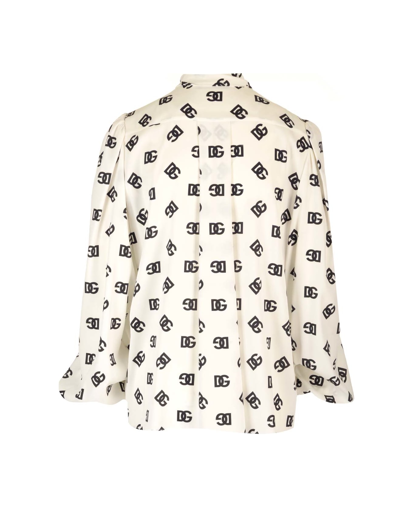 Dolce & Gabbana Shirt With All-over Dg Print - White