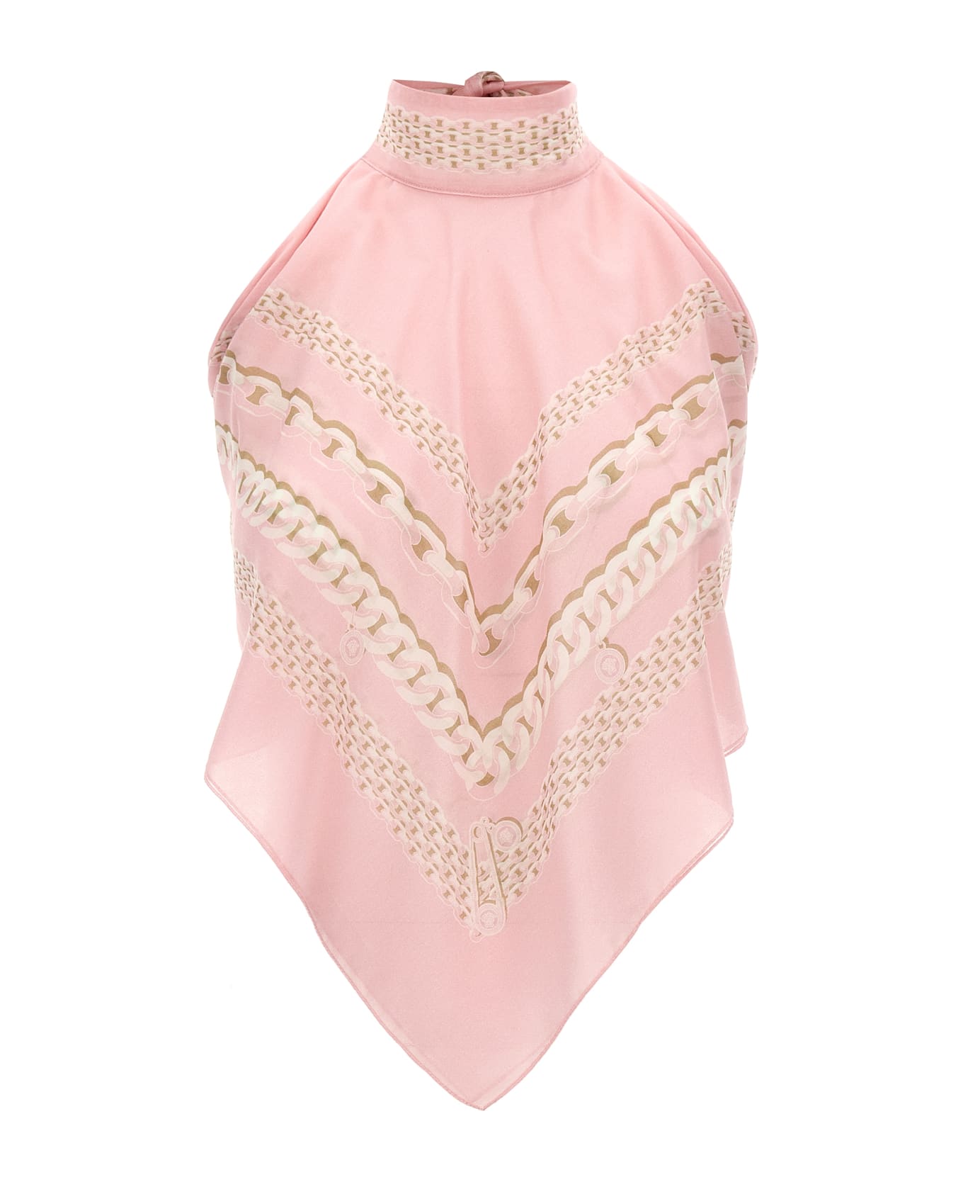 Versace 'treasure' Print Top - Pink