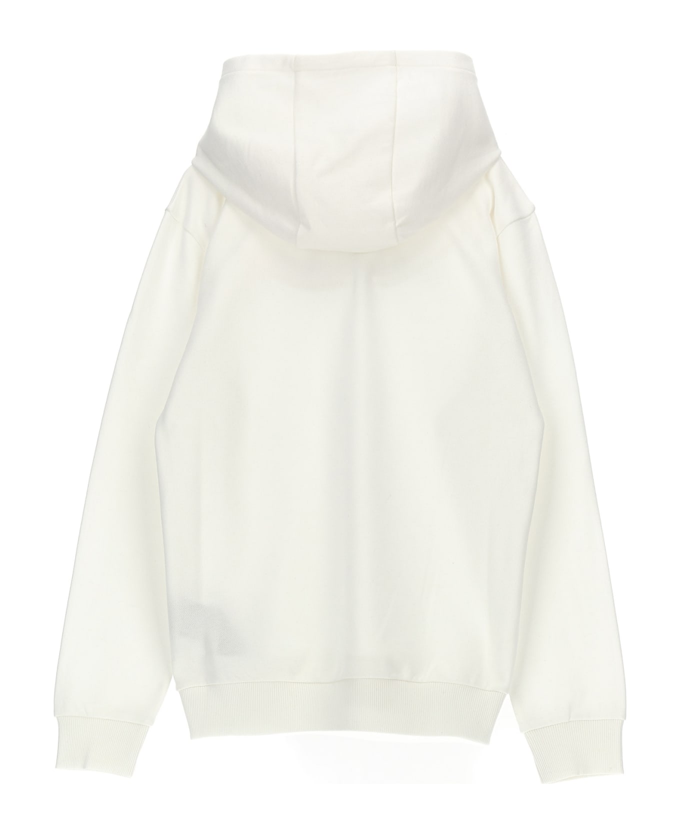 Balmain Logo Print Hoodie - White