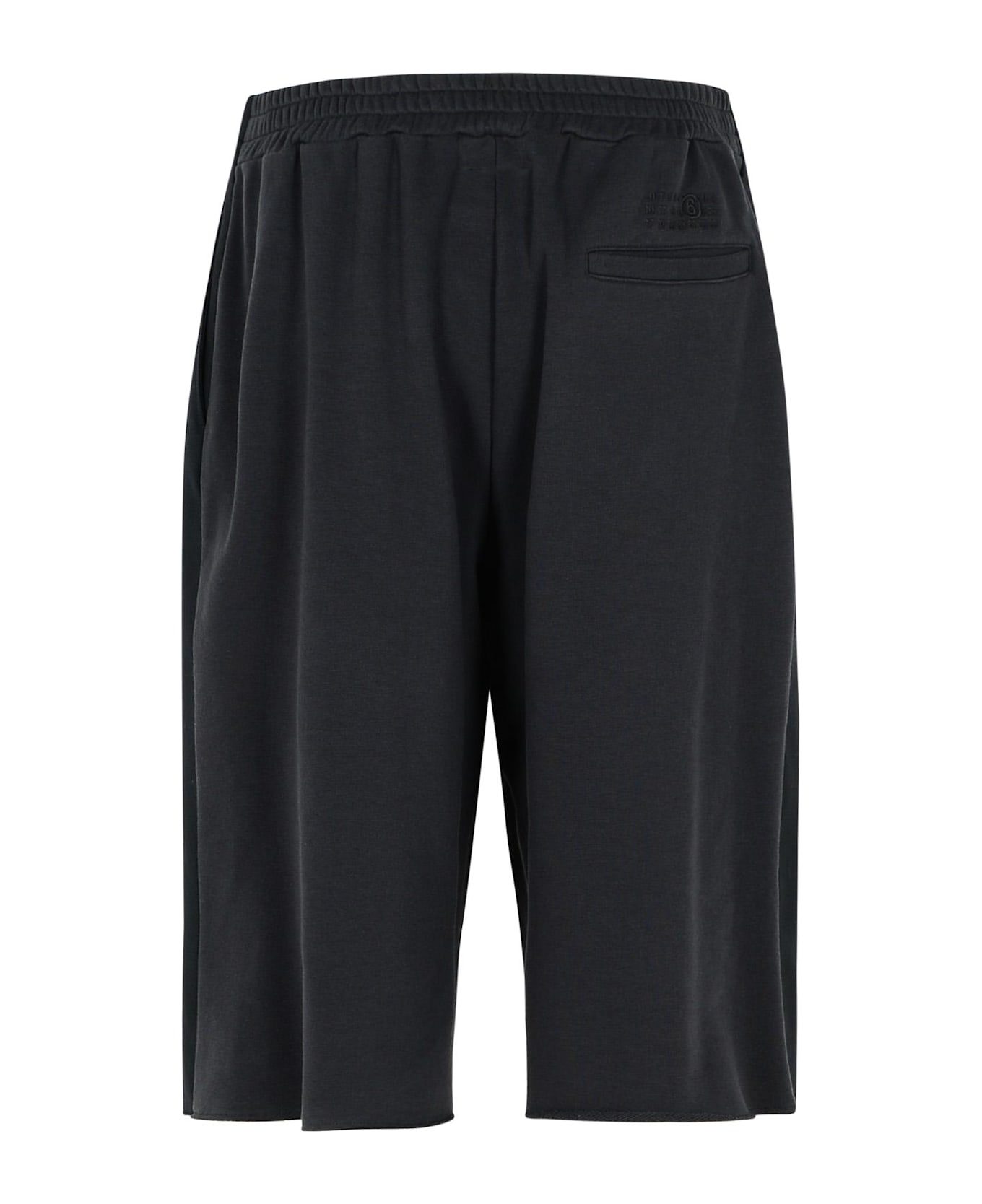 MM6 Maison Margiela Black Virgin Wool Bermuda Shorts - Black