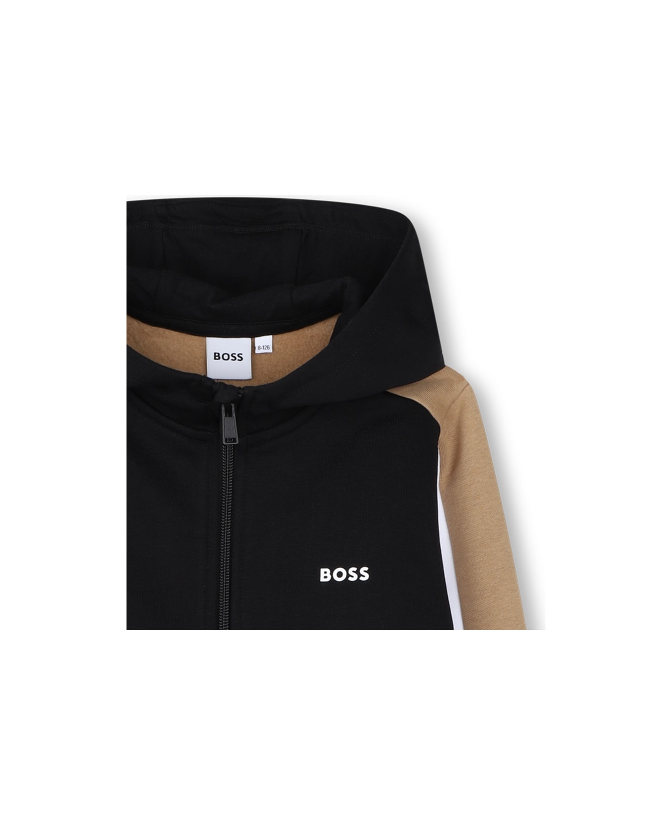 Hugo Boss Hooded Cardigan - BLACK