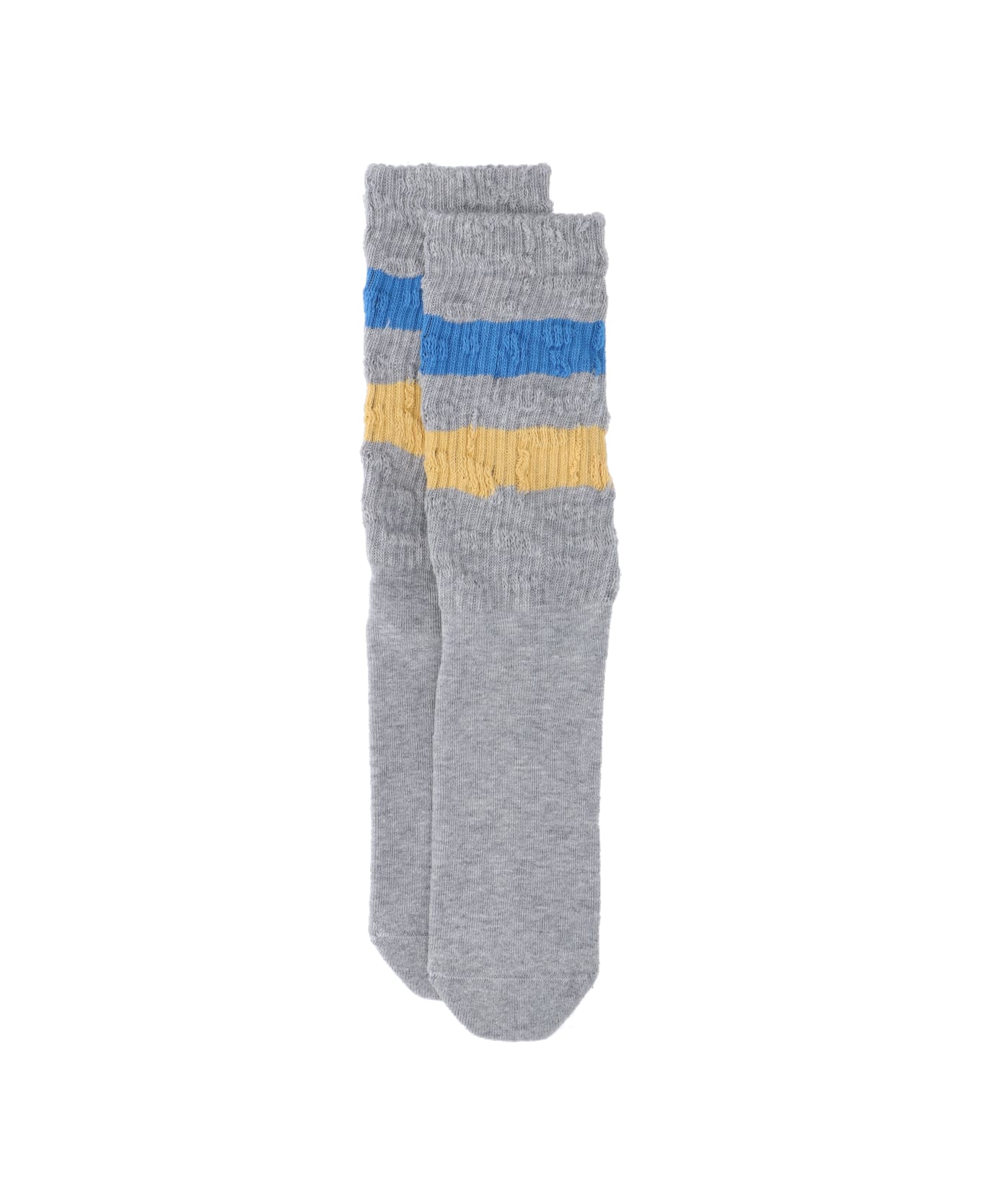 Golden Goose Two-tone Stripe Detail Socks - Gray