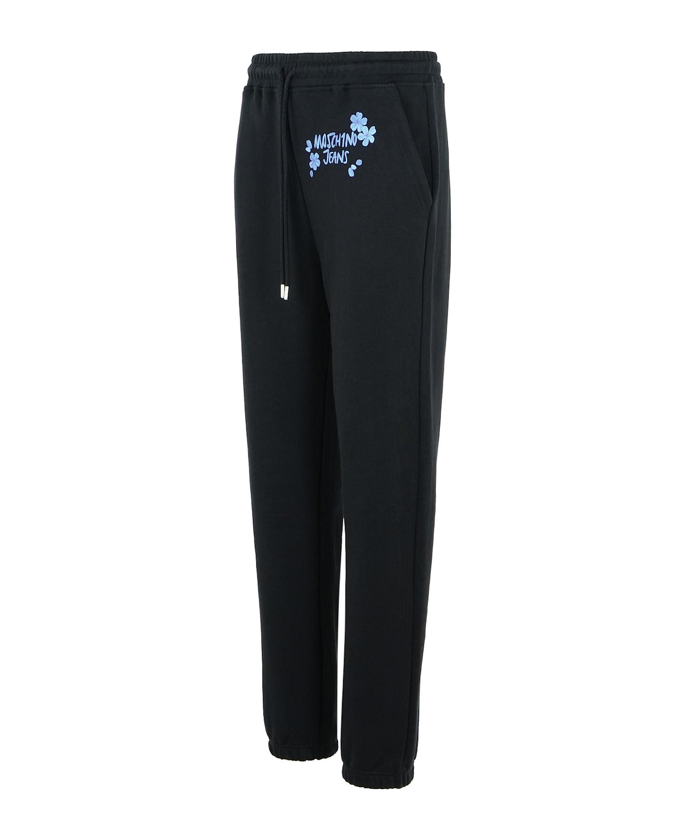 M05CH1N0 Jeans Black Cotton Joggers - Black