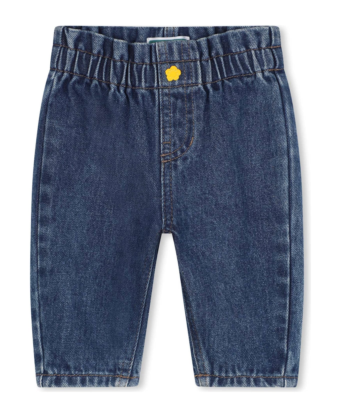 Kenzo Kids Slim Jeans With Application - Blue