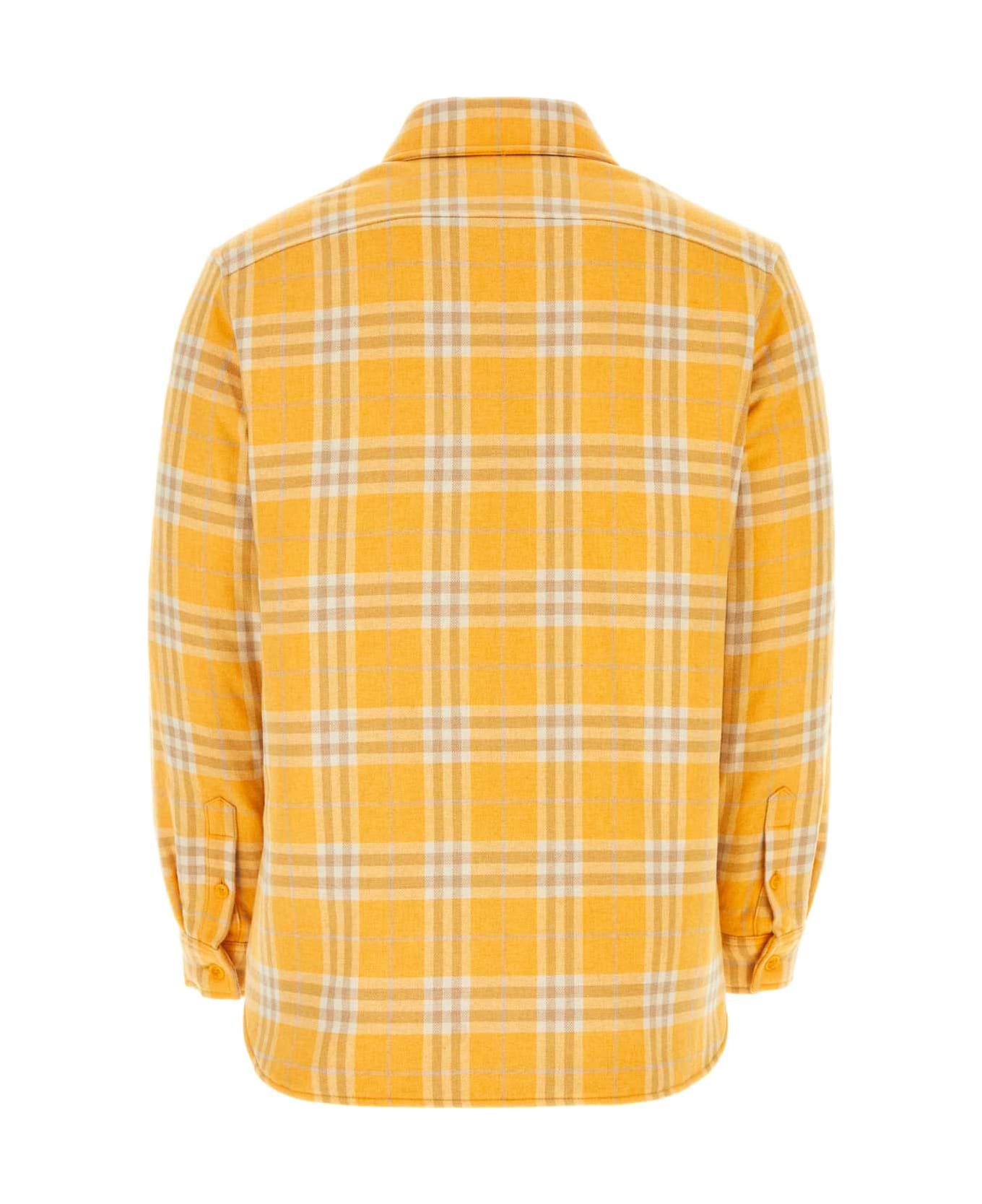 Burberry Embroidered Flannel Oversize Shirt - MARIGOLDIPCHECK