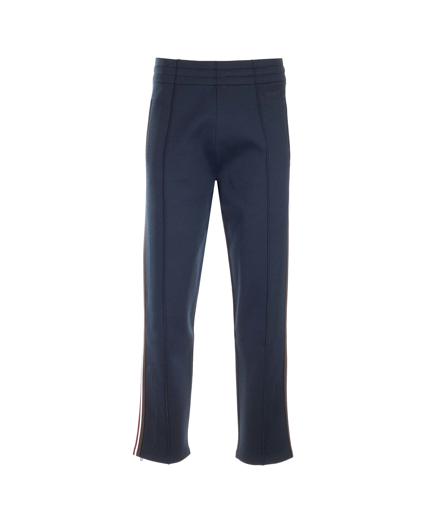 Burberry Pants With Striped Bands - Blue