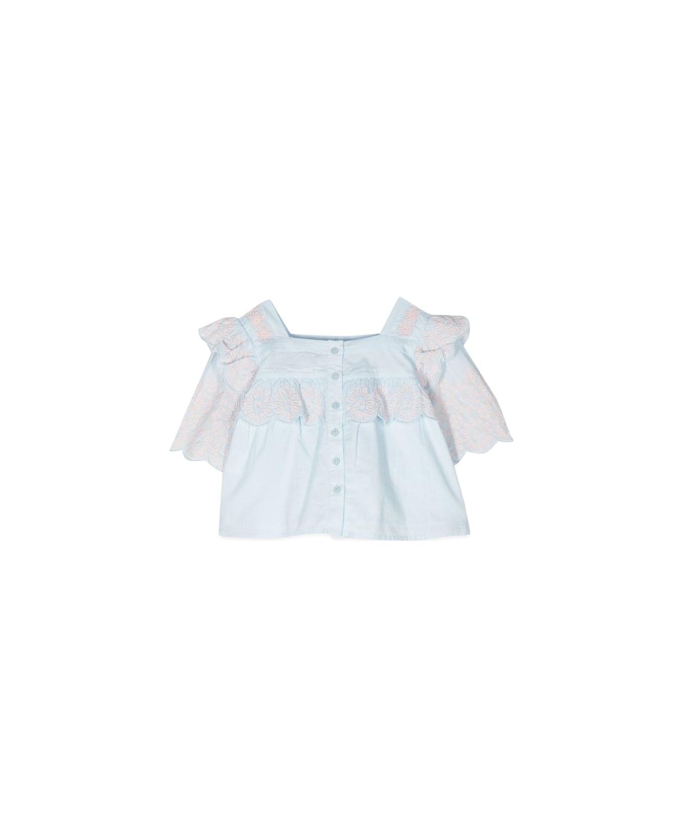 Stella McCartney Top Square Neckline Mc - BABY BLUE