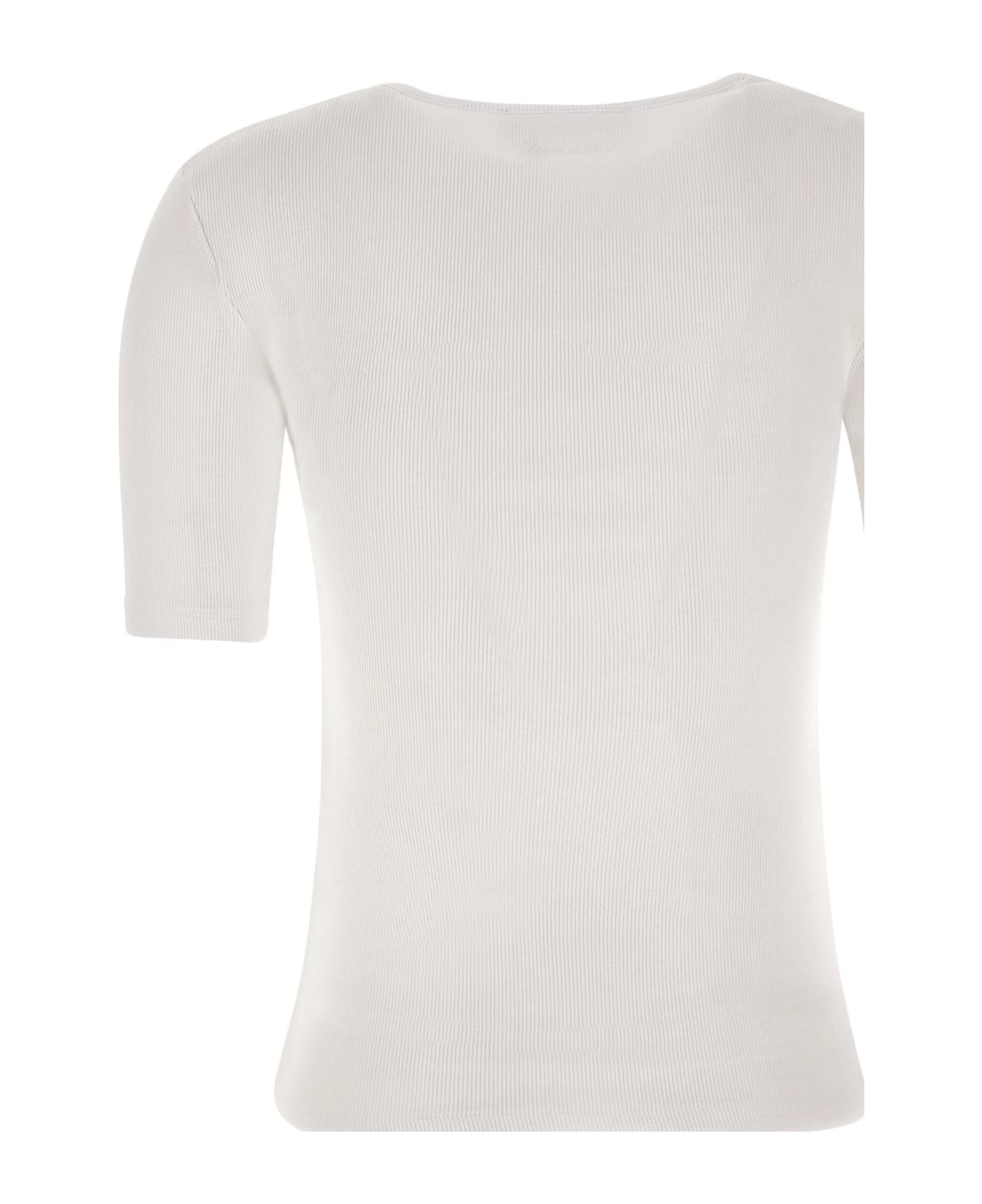 REMAIN Birger Christensen Cotton Jersey T-shirt - WHITE