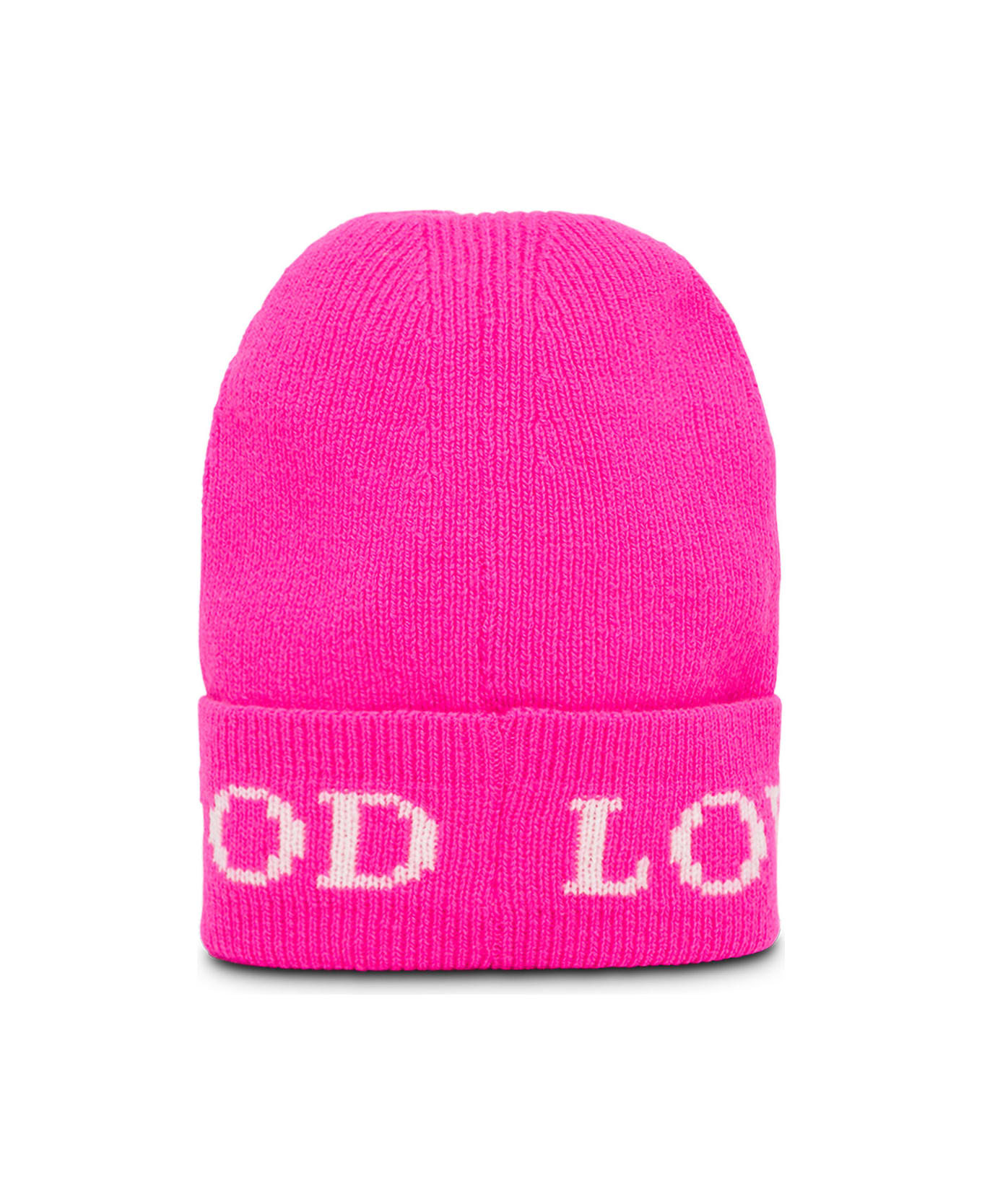 IRENEISGOOD Pink Wool And Cashmere Hat With Logo - Fucsia