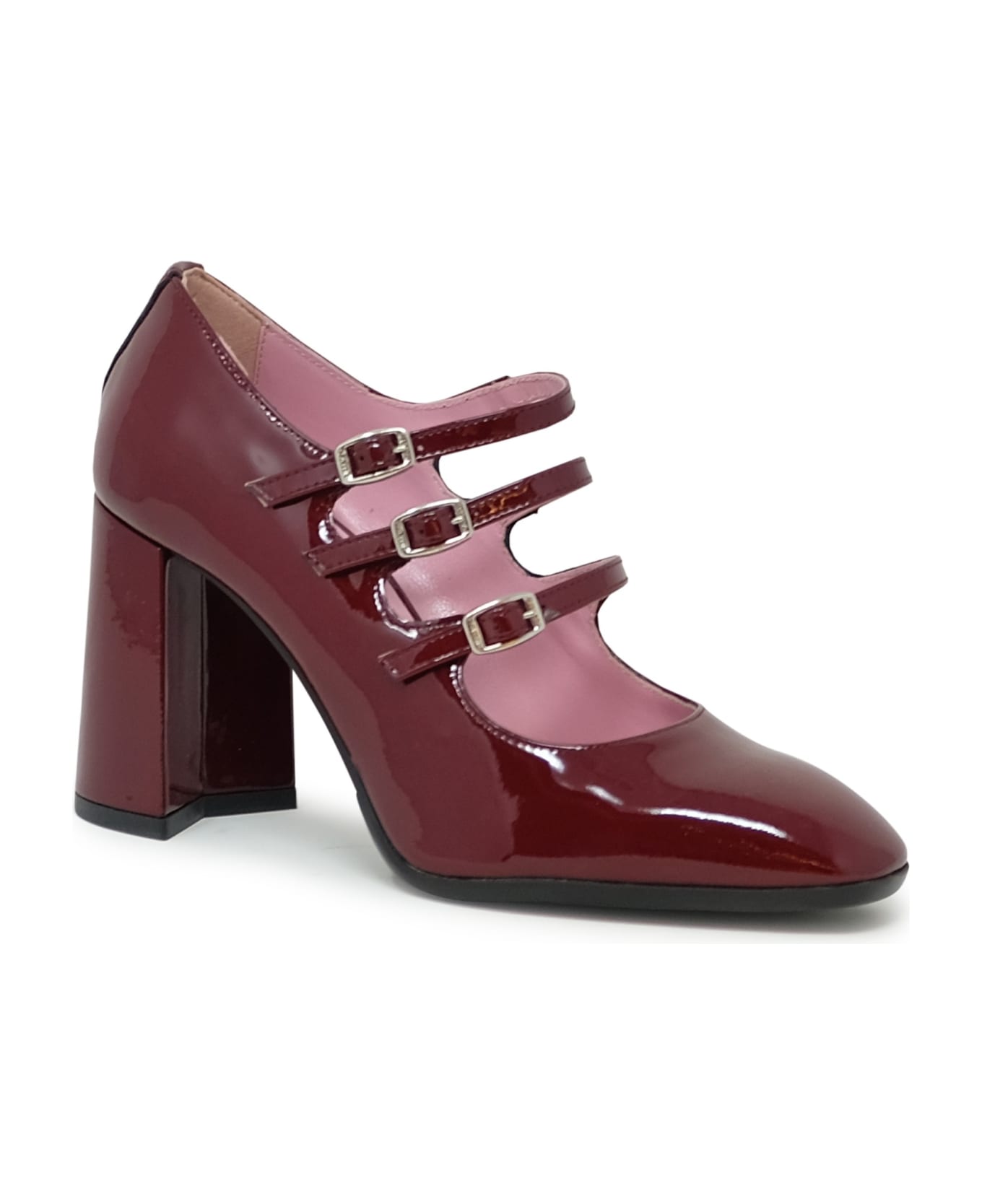 Carel Paris Burgundy Patent Leather Pumps