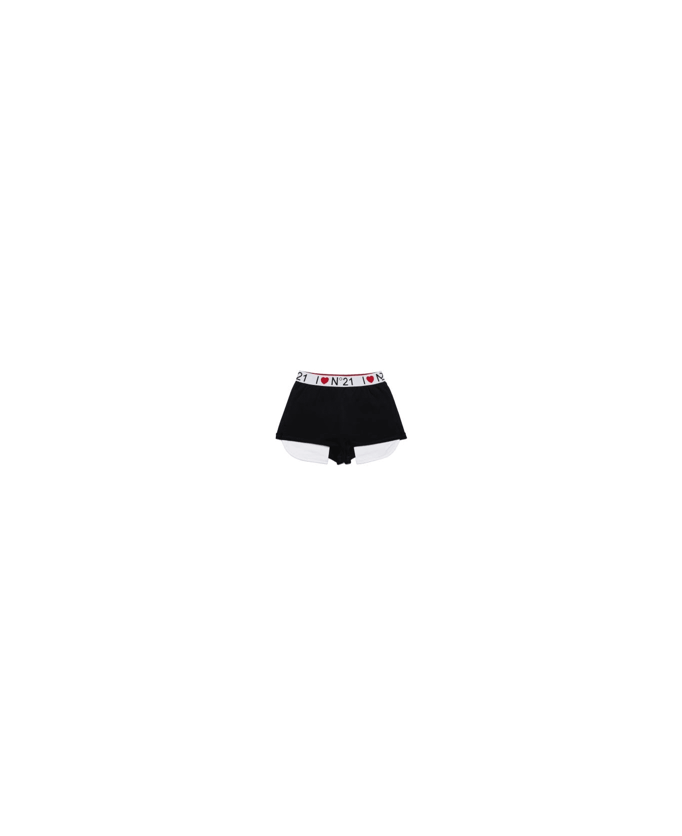 N.21 Shorts Con Logo - Black