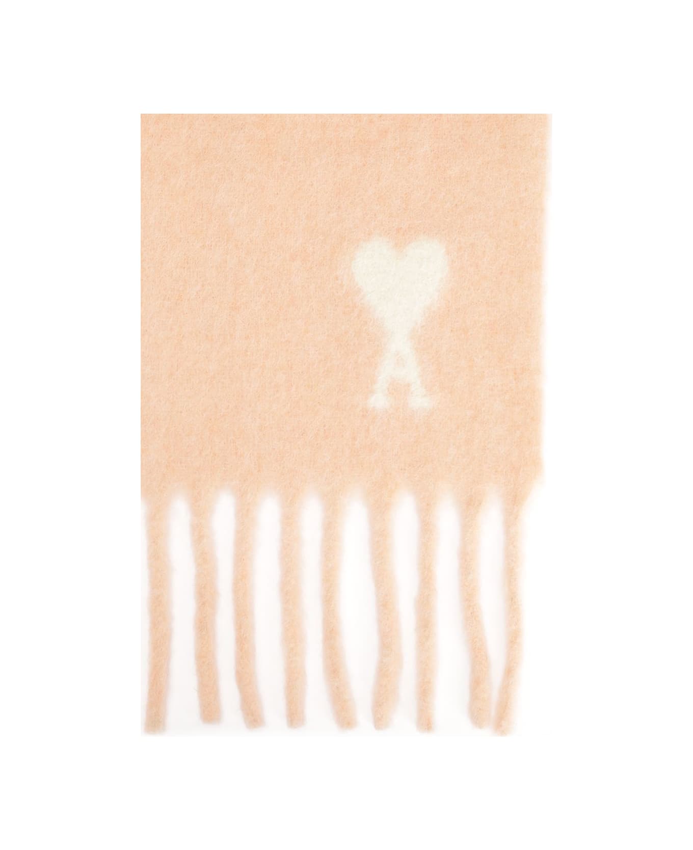 Ami Alexandre Mattiussi Alpaca Scarf - POUDRE