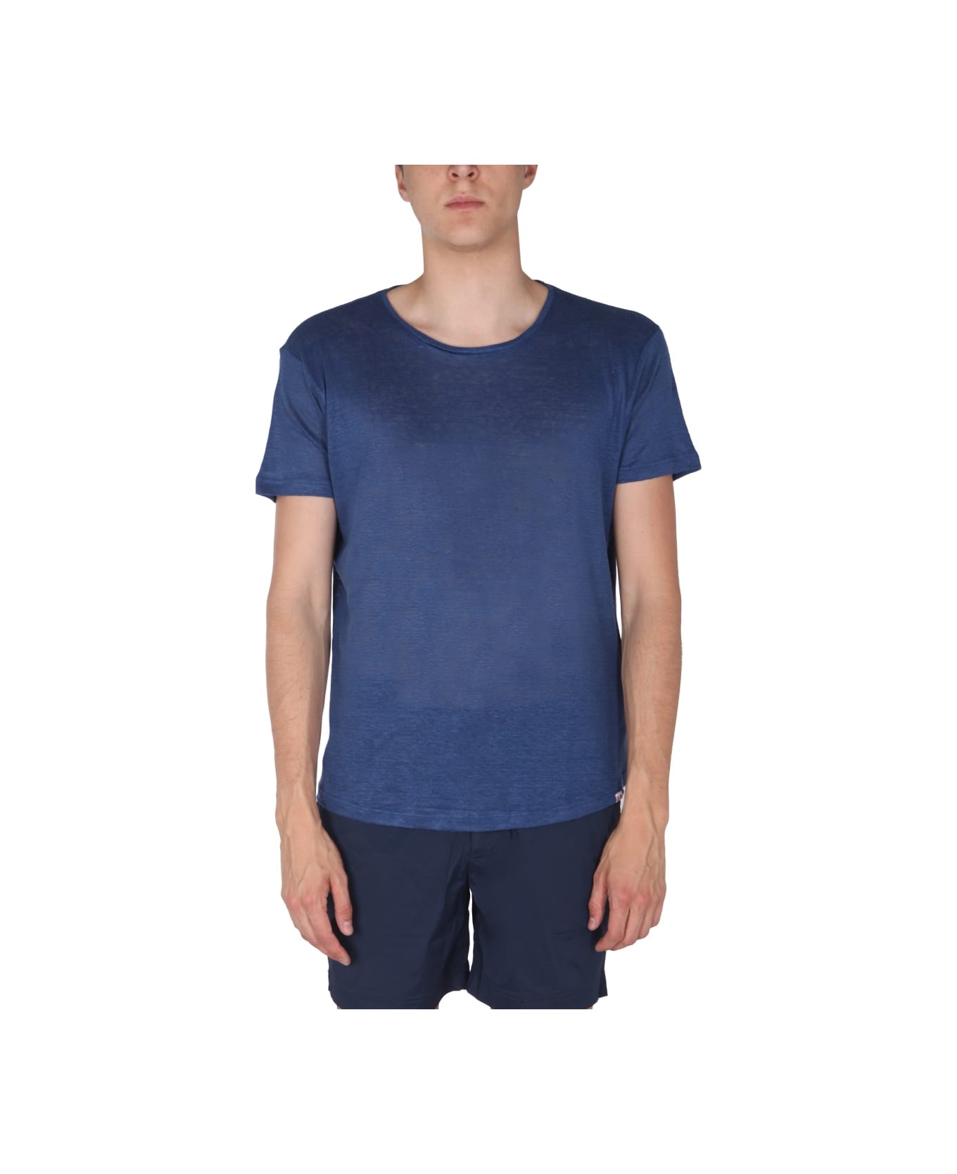 Orlebar Brown "obt" Linen T-shirt - BLUE