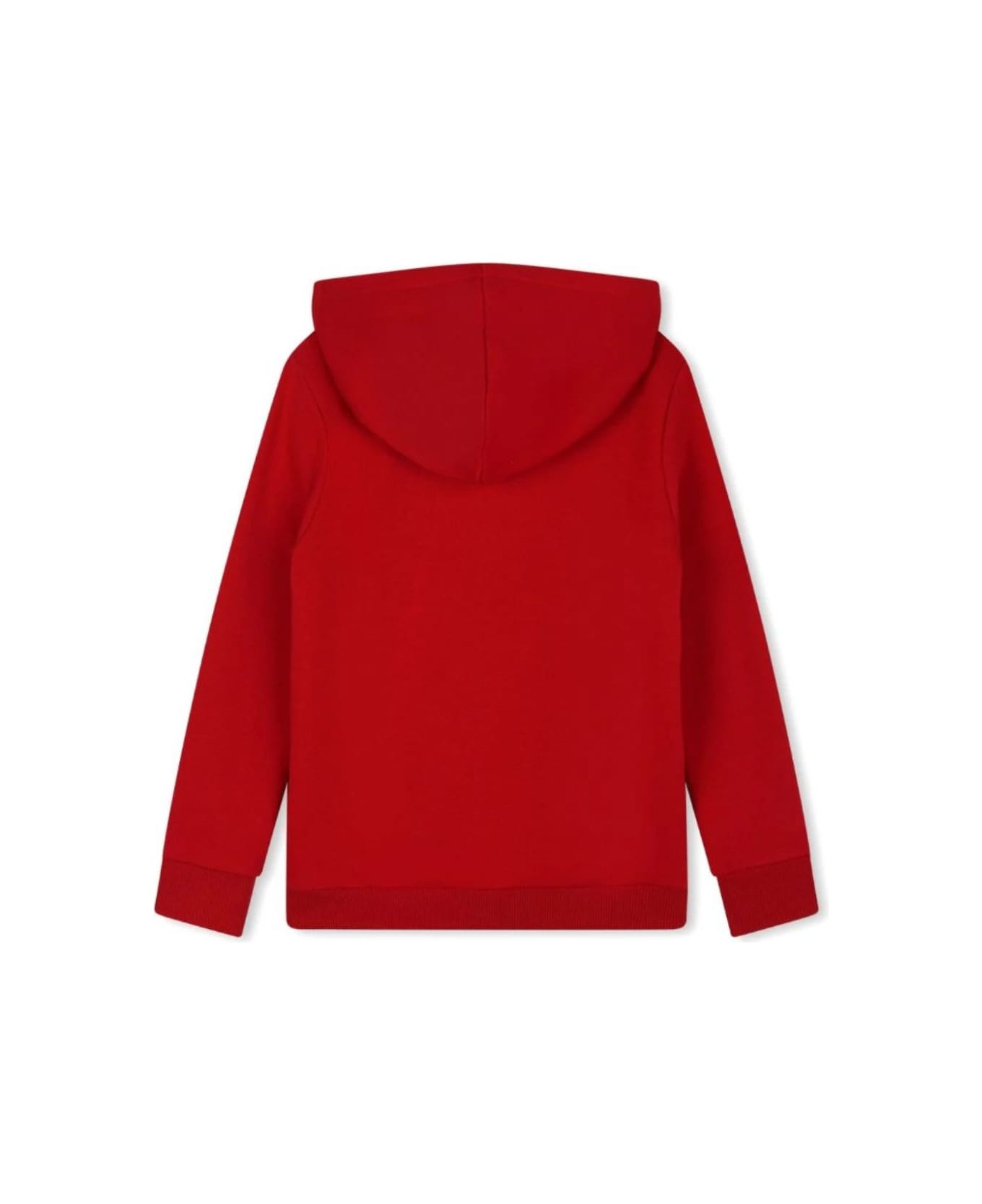 Kenzo Kids Red Hoodie With Maxi Logo Print On The Front In Cotton Boy - Red
