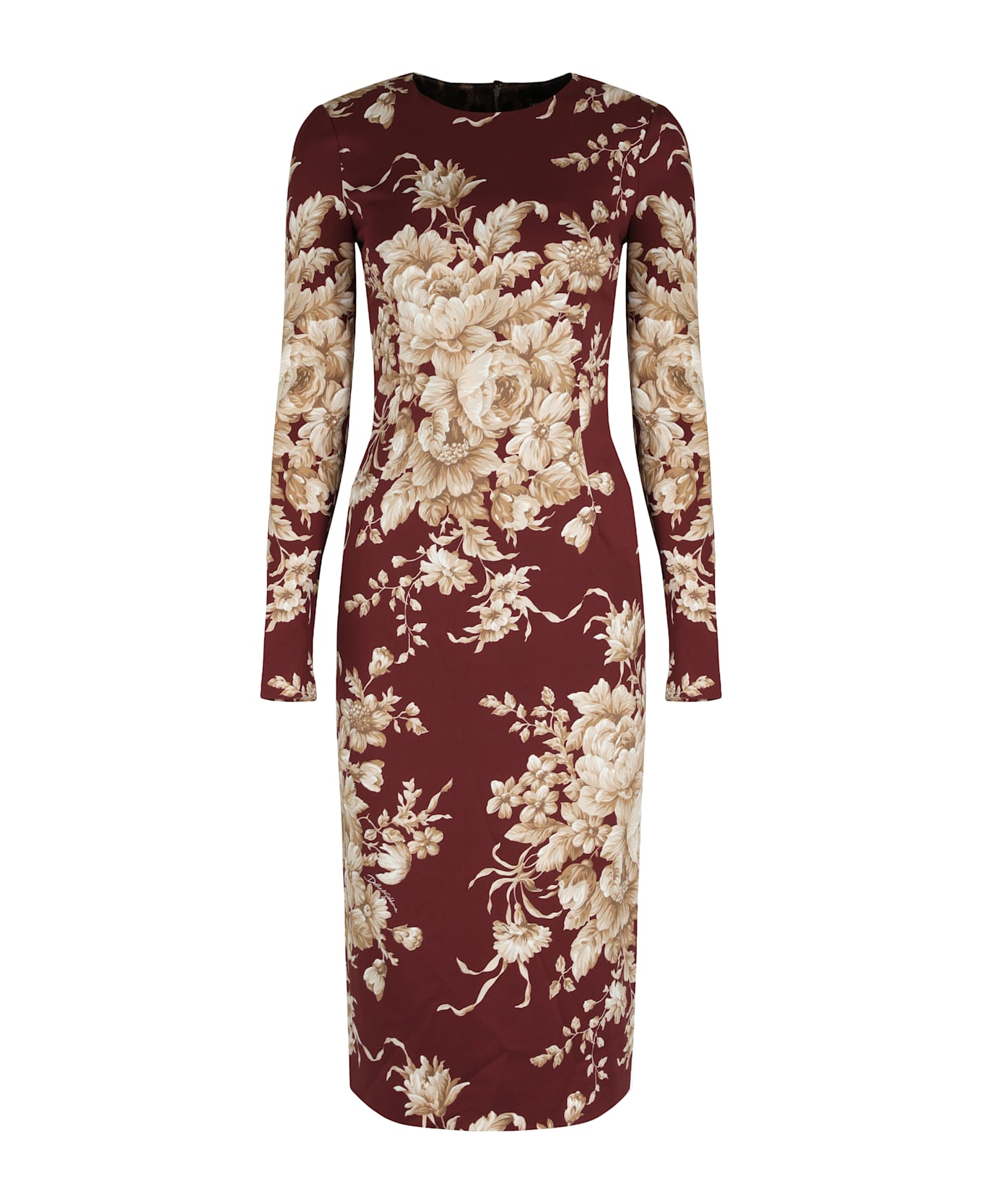 Dolce 
Gabbana I Live In A Sheath Dress Made Of Silk Charmeuse. - Multicolor